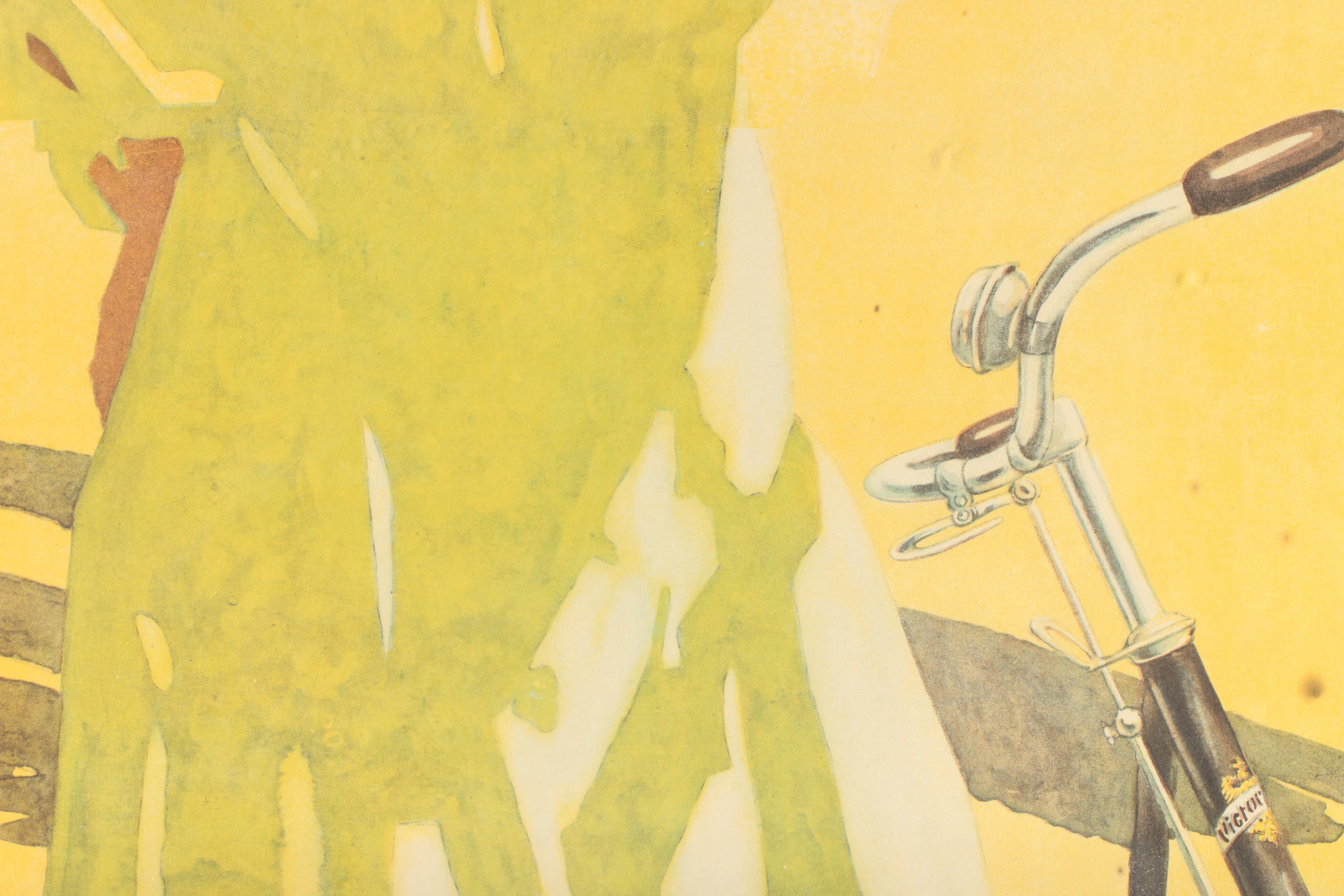 Offset Lithograph Poster for Victoria Bicycles After Julius Ussy Engelhard