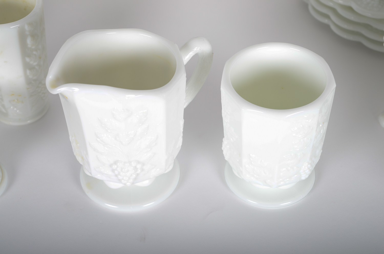 Vintage Milk Glass Serveware Including Westmoreland Glass