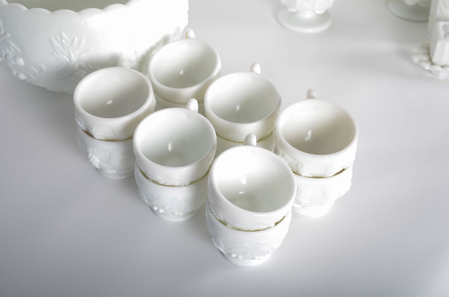 Vintage Milk Glass Serveware Including Westmoreland Glass