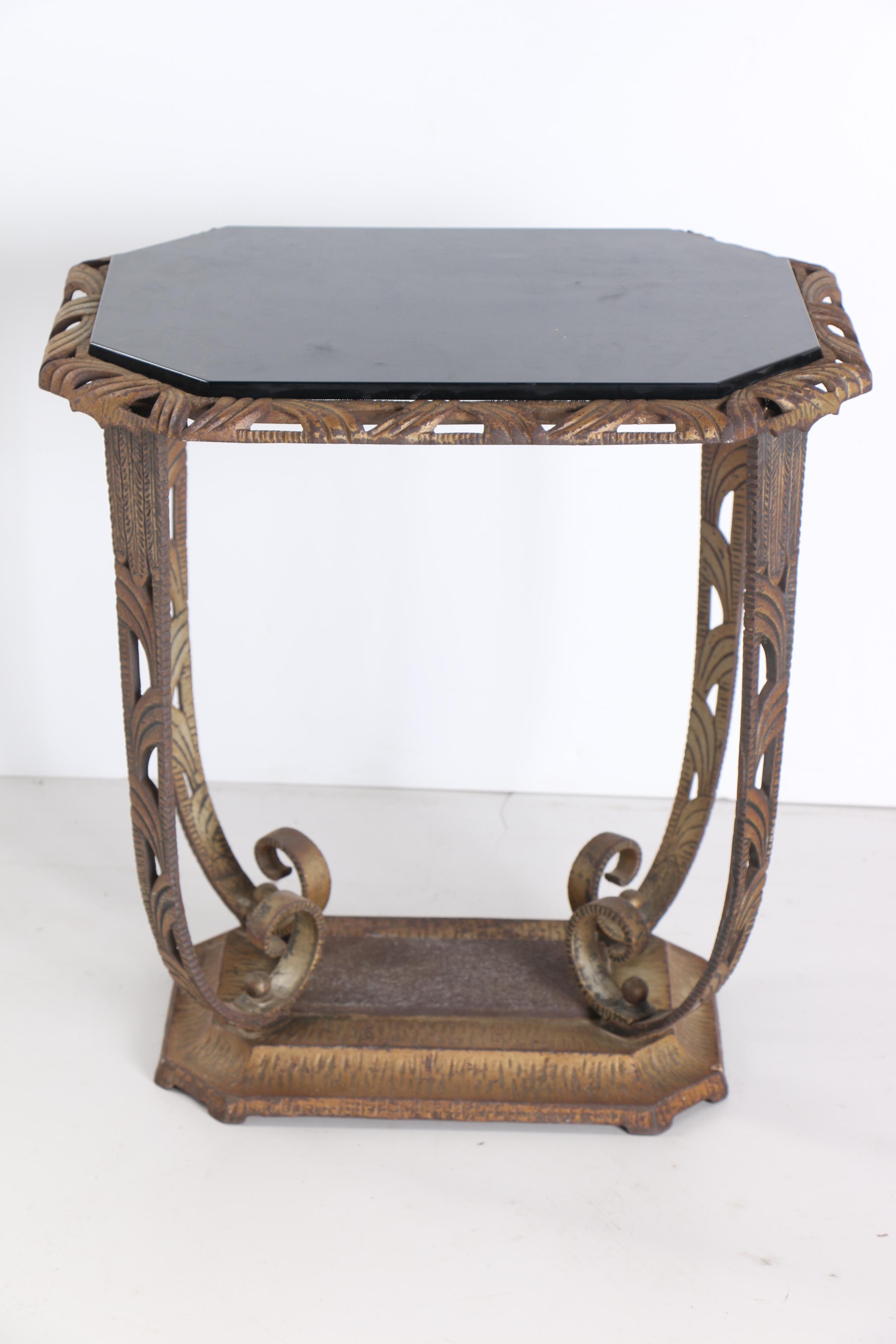 Vintage Art Deco Metal Side Table
