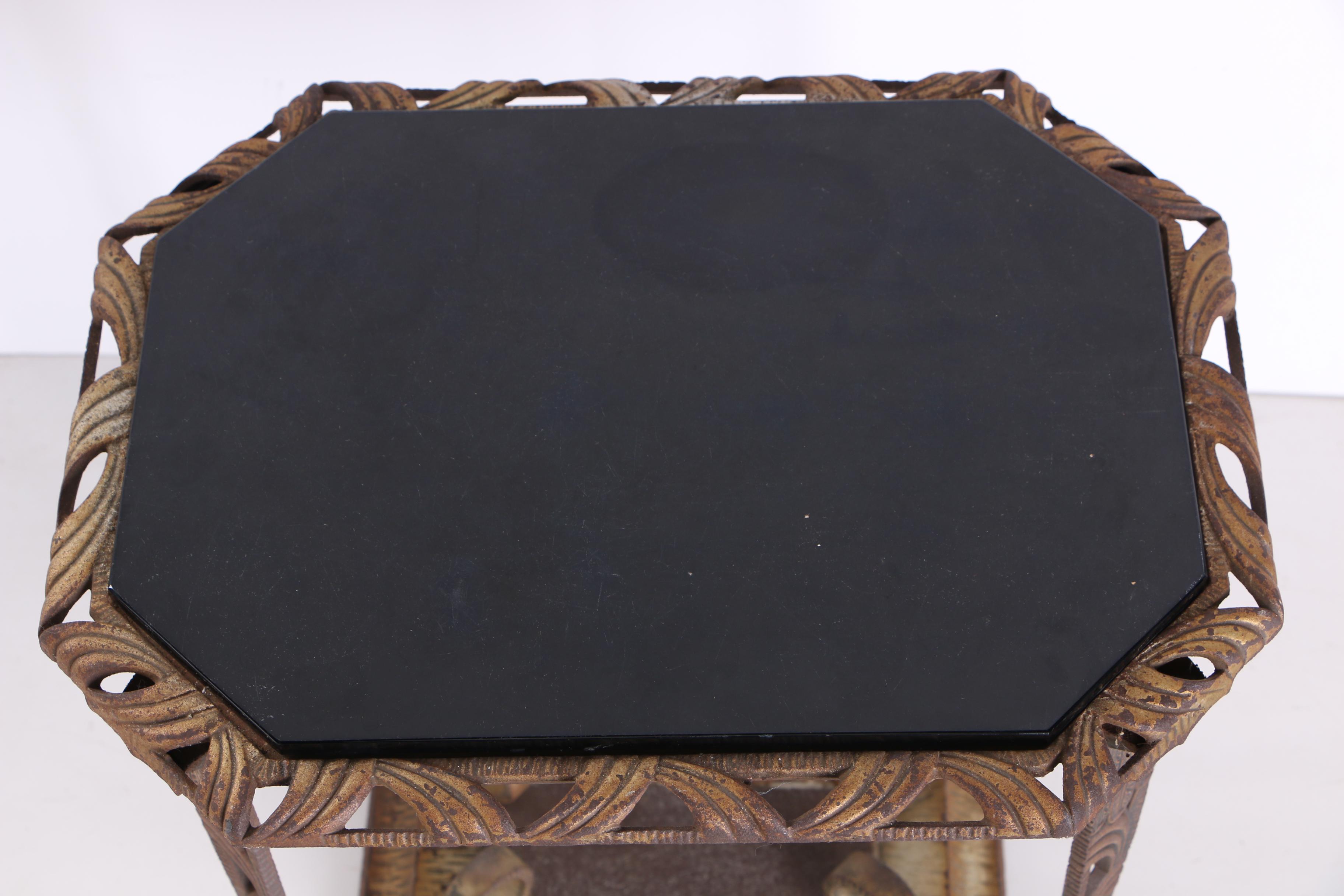 Vintage Art Deco Metal Side Table