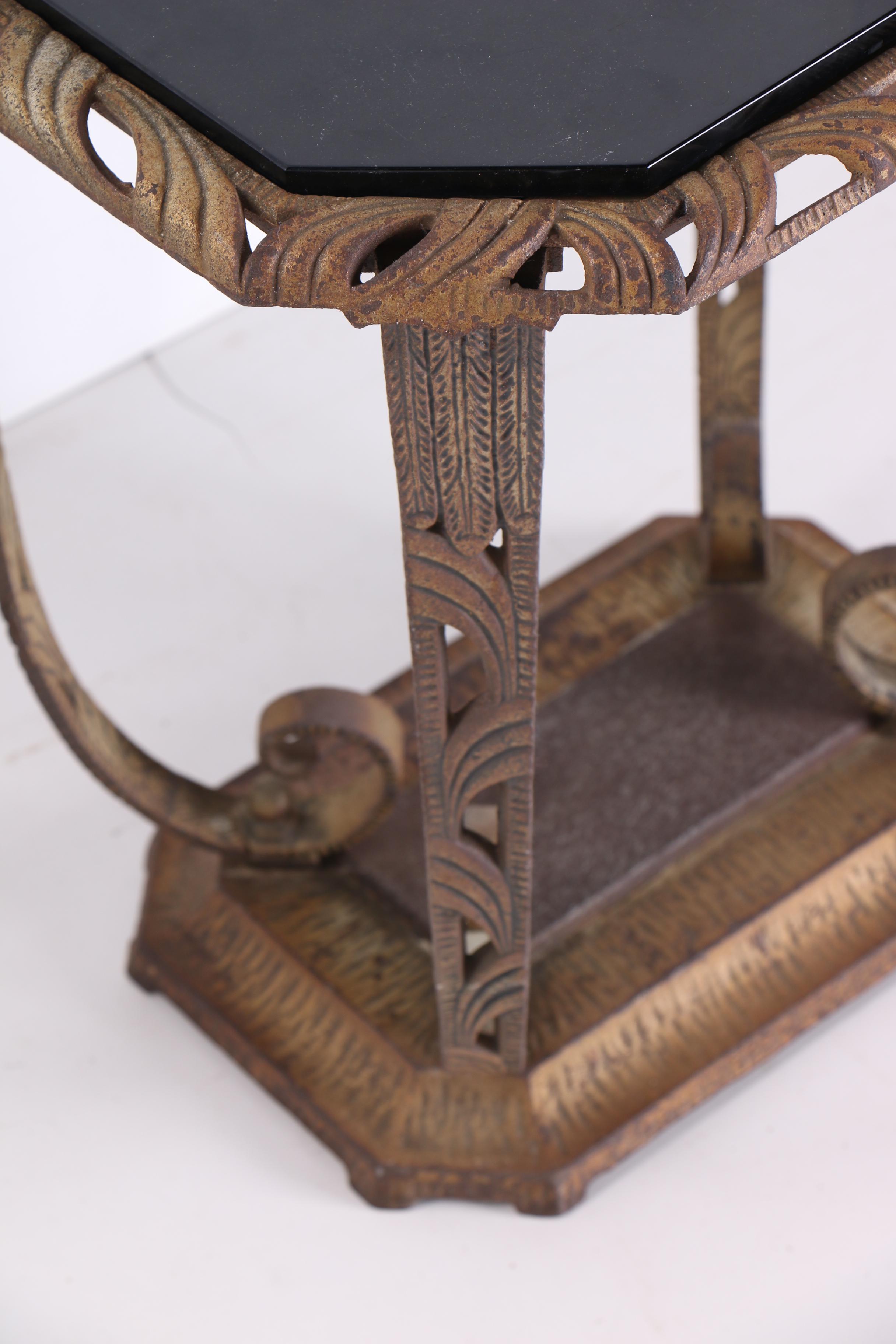 Vintage Art Deco Metal Side Table