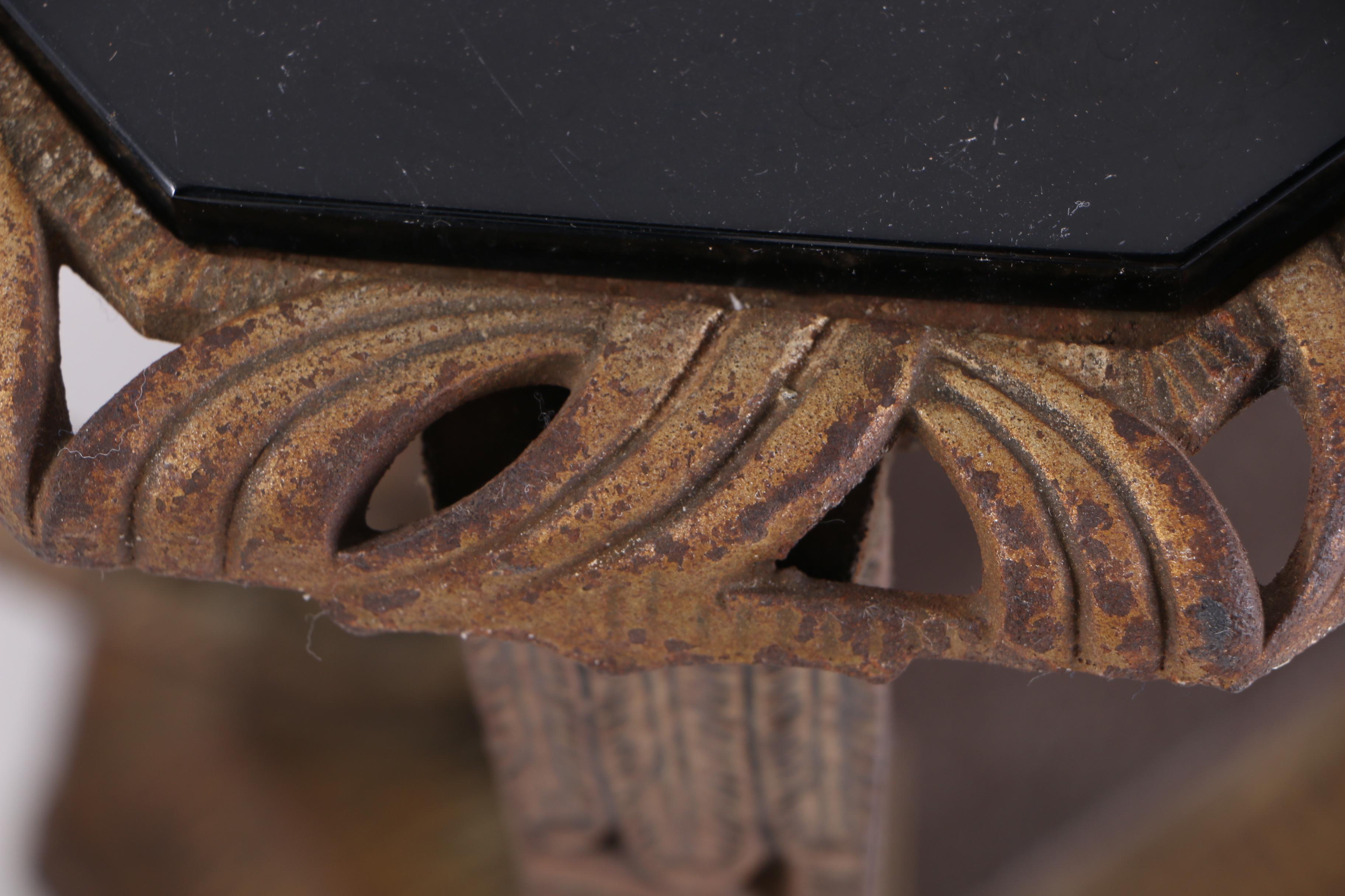 Vintage Art Deco Metal Side Table