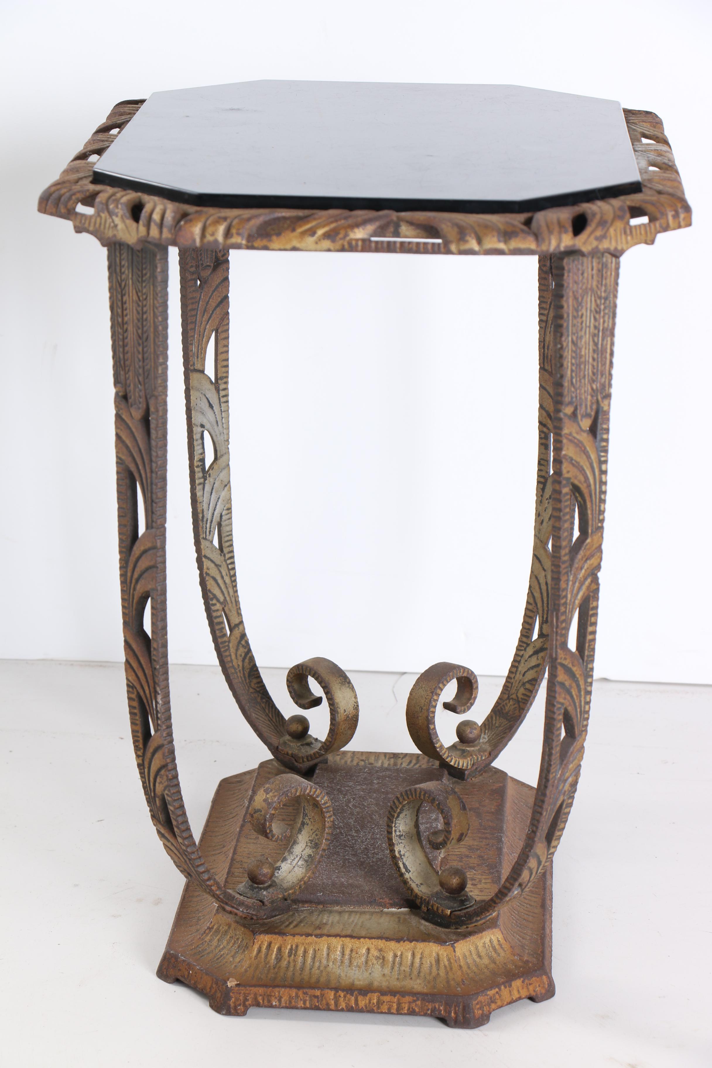 Vintage Art Deco Metal Side Table