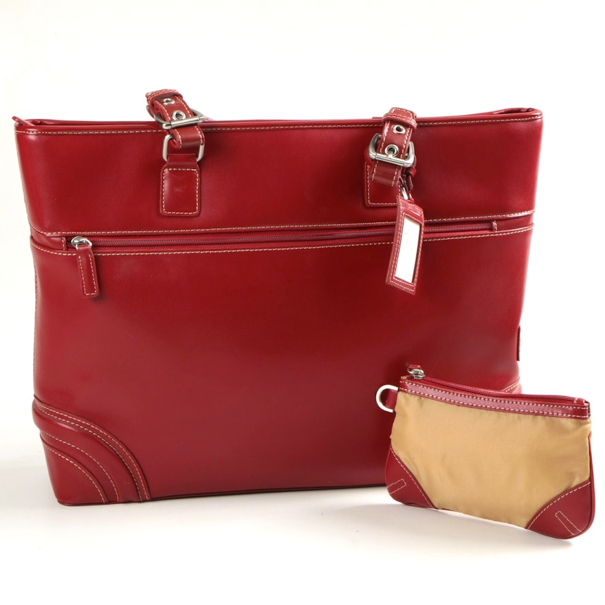 Foray Leather Business Tote and Pouch