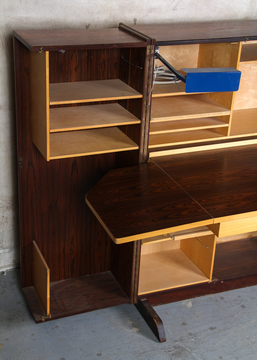 Mummenthaler & Meier Rosewood "Magic Box" Folding Desk Cabinet