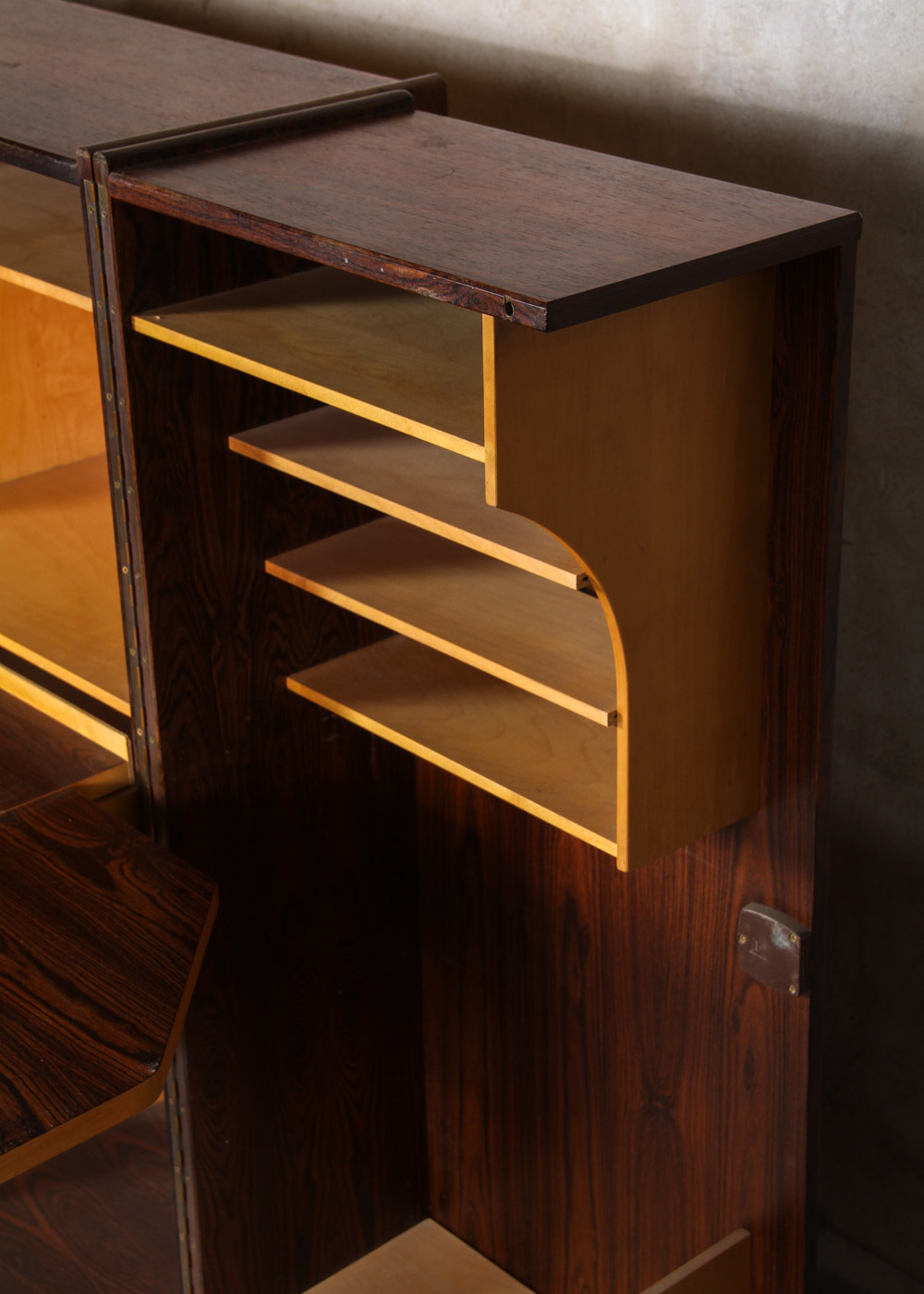 Mummenthaler & Meier Rosewood "Magic Box" Folding Desk Cabinet