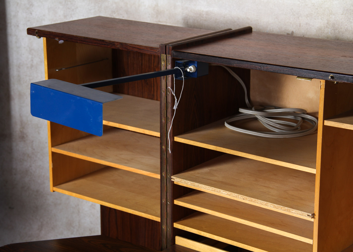 Mummenthaler & Meier Rosewood "Magic Box" Folding Desk Cabinet