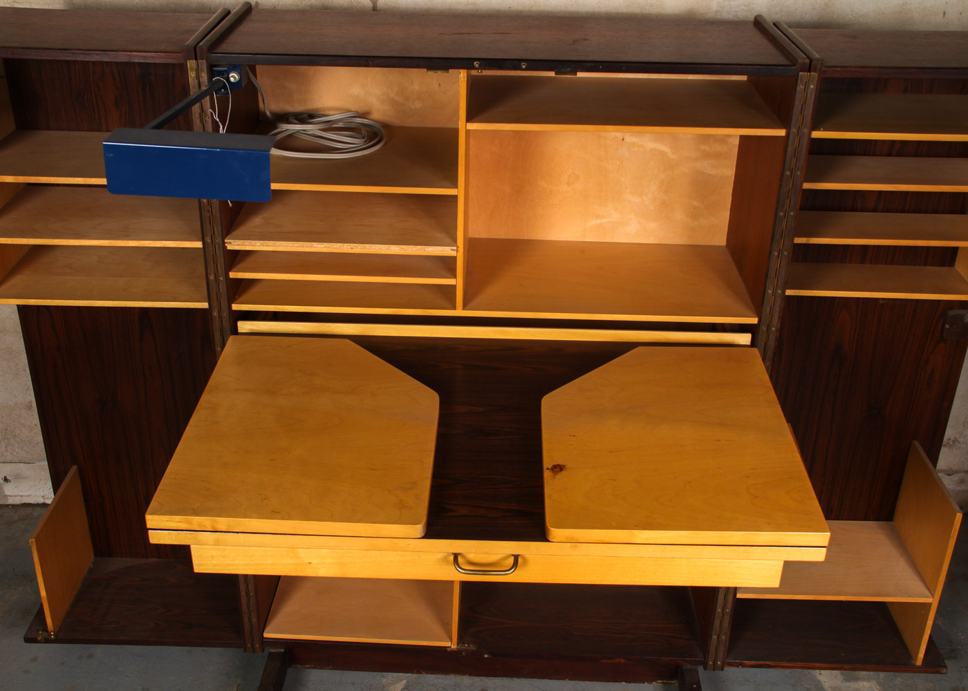 Mummenthaler & Meier Rosewood "Magic Box" Folding Desk Cabinet