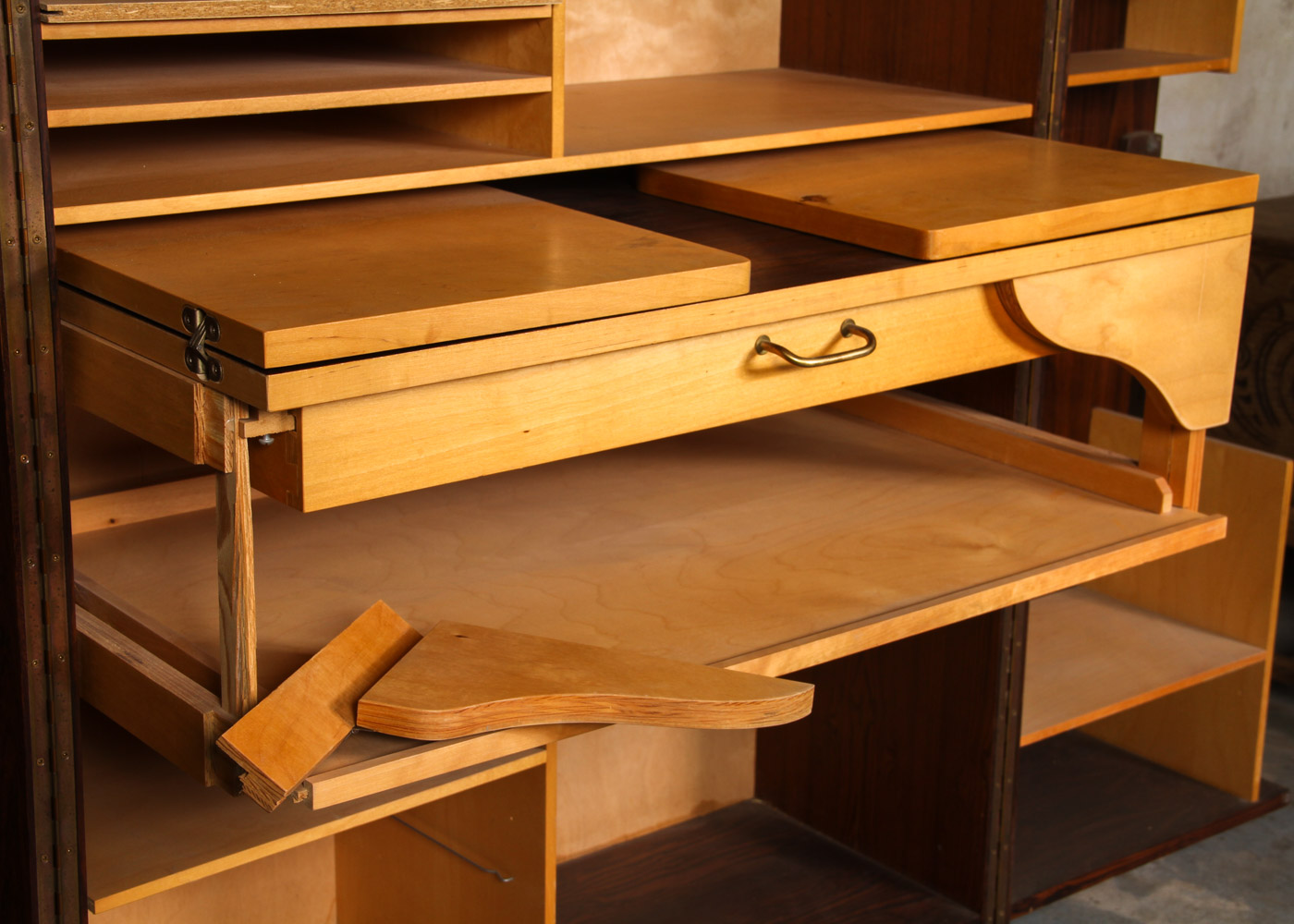 Mummenthaler & Meier Rosewood "Magic Box" Folding Desk Cabinet