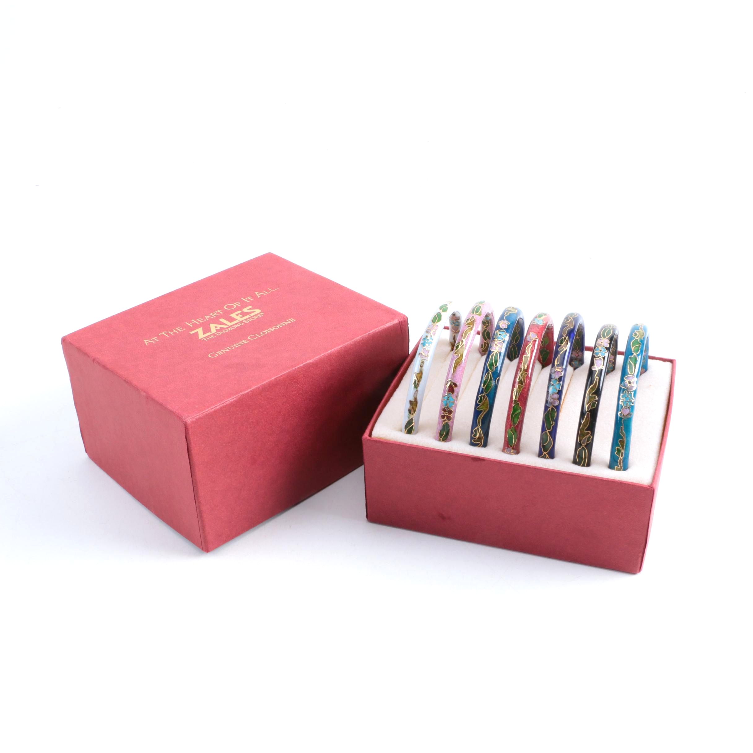 Assorted Cloisonne Bangle Bracelets