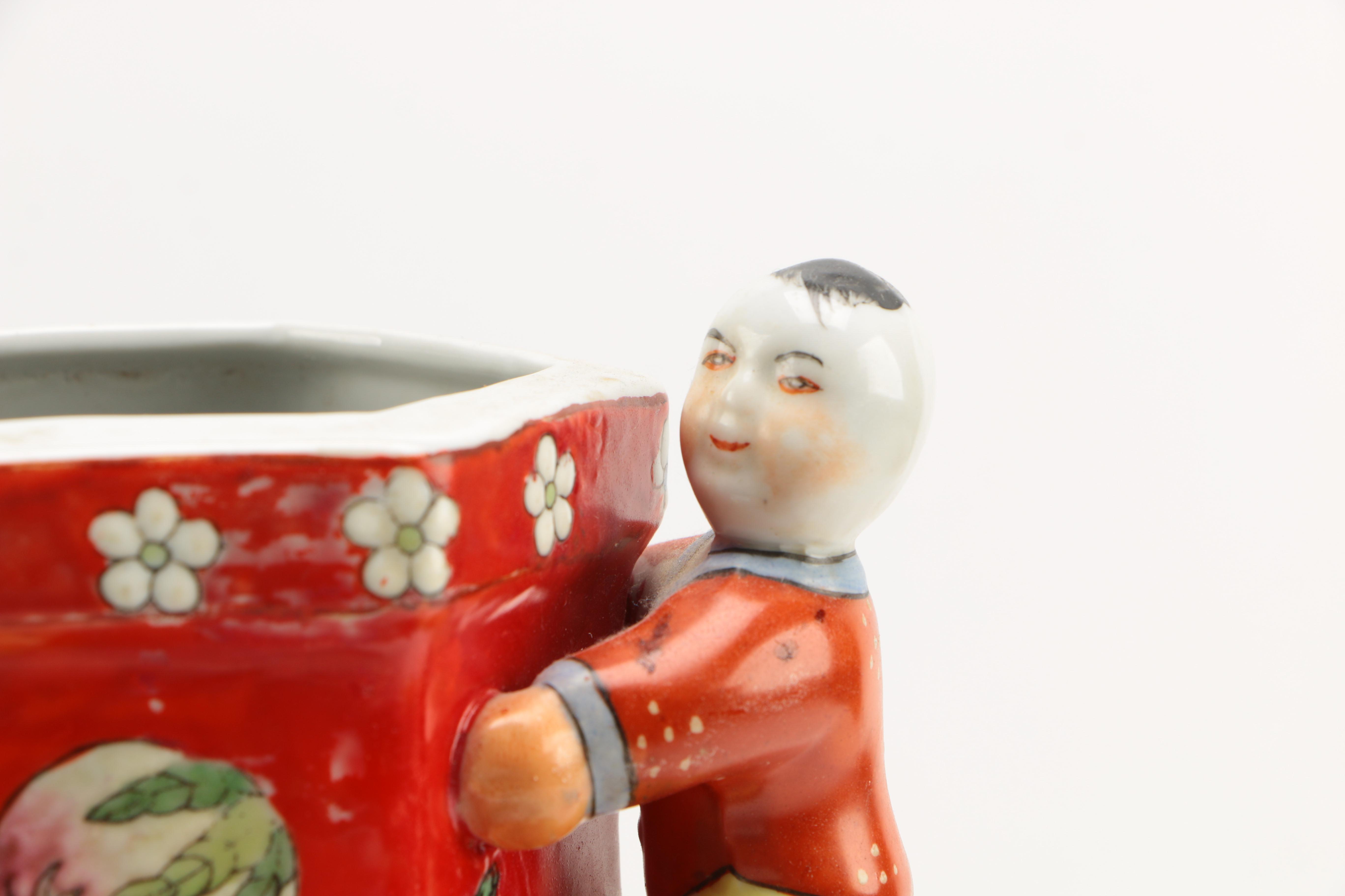 Maitland Smith Hand Made Red Ceramic Vase