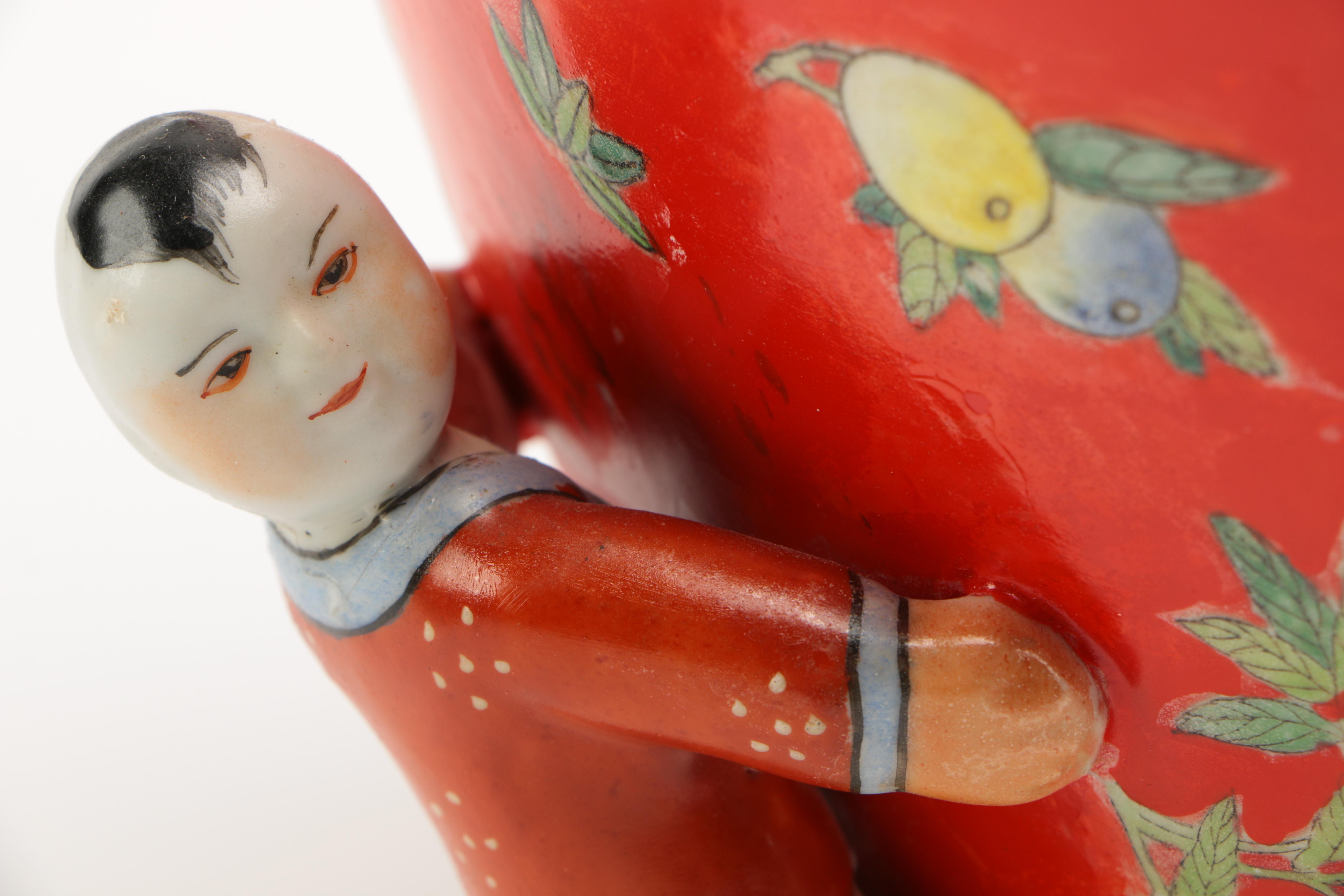 Maitland Smith Hand Made Red Ceramic Vase