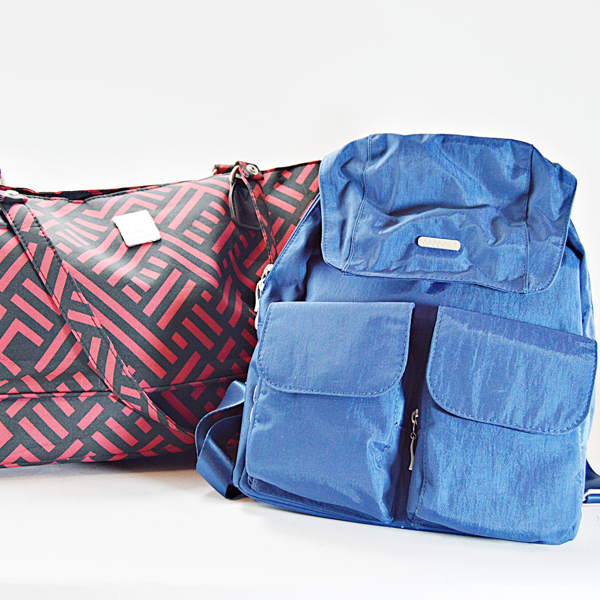 Baggallini Vinyl "Mission" Back Pack and Jenni Chan Duffle