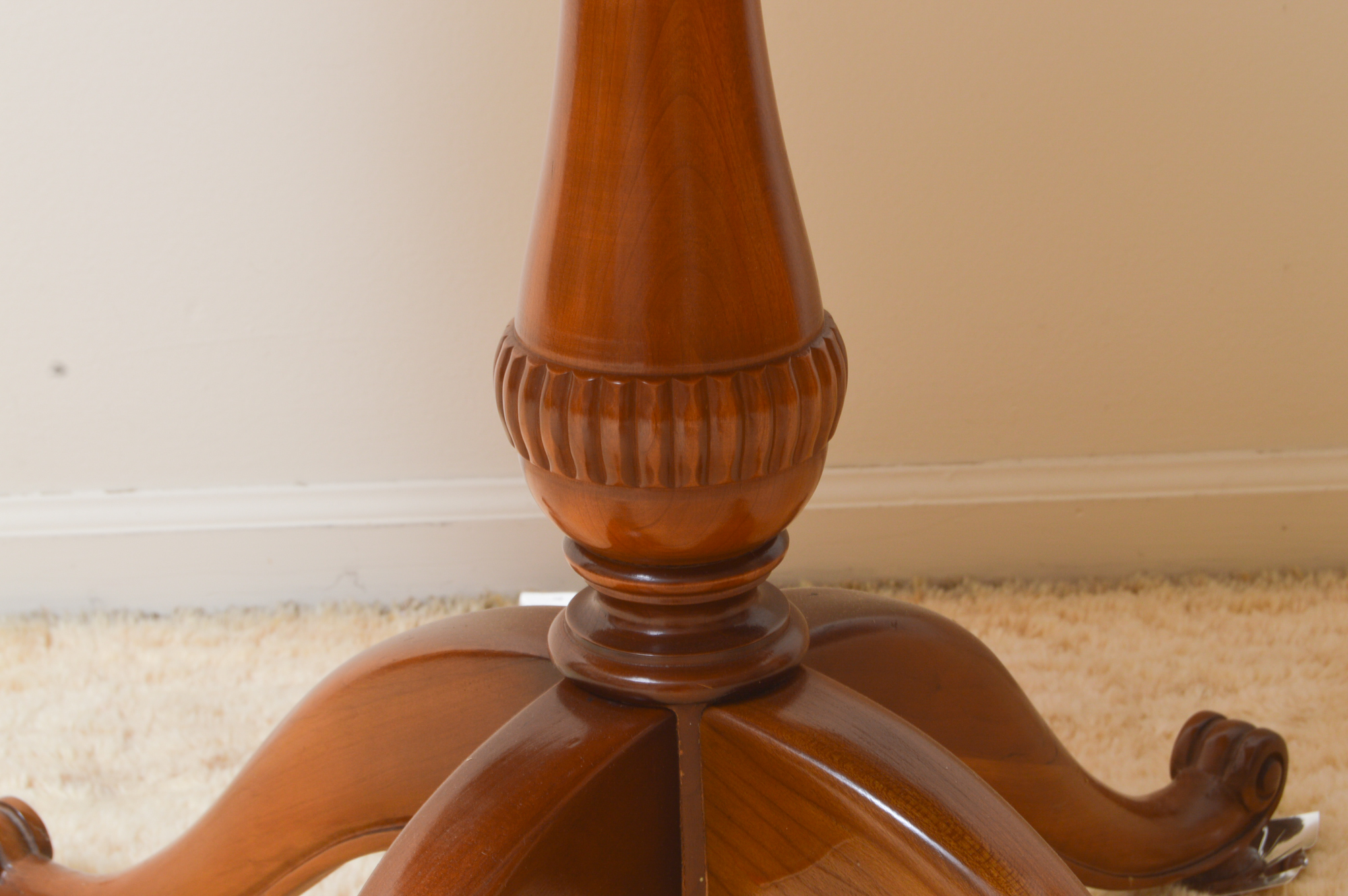 Pink Marble-Topped Drum Table