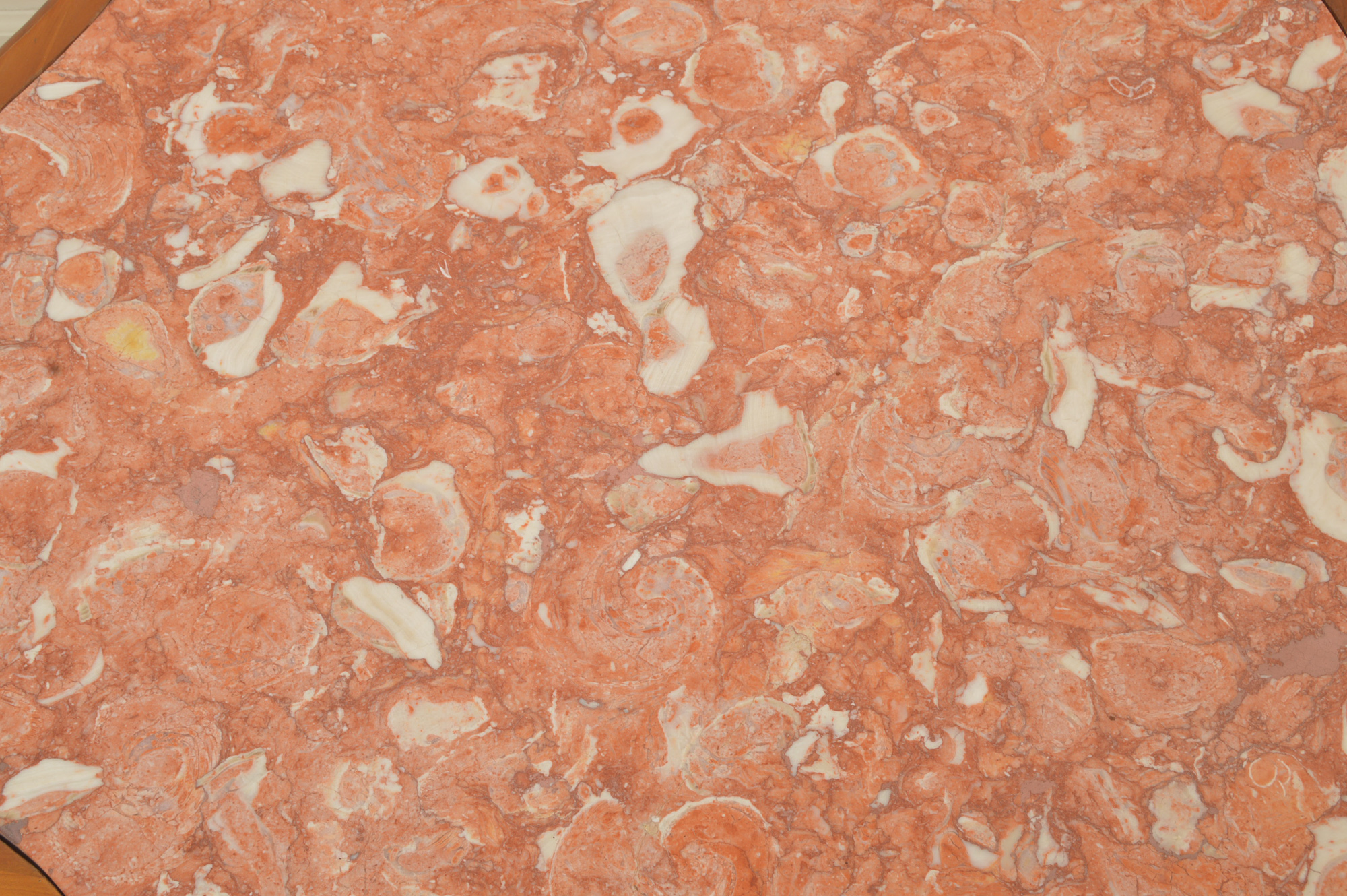 Pink Marble-Topped Coffee Table