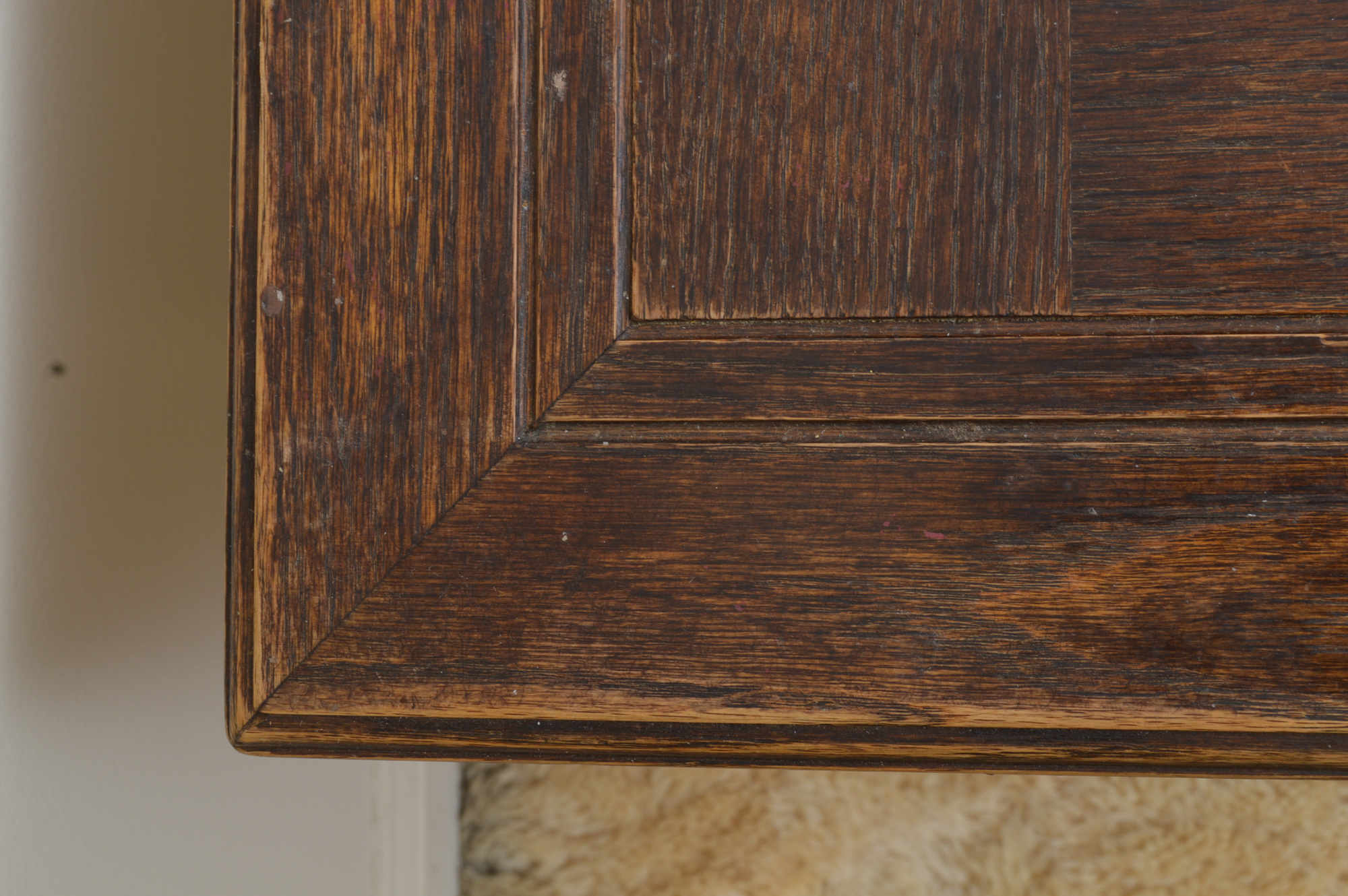 Low-Backed Oak Chair with Pair of End Tables