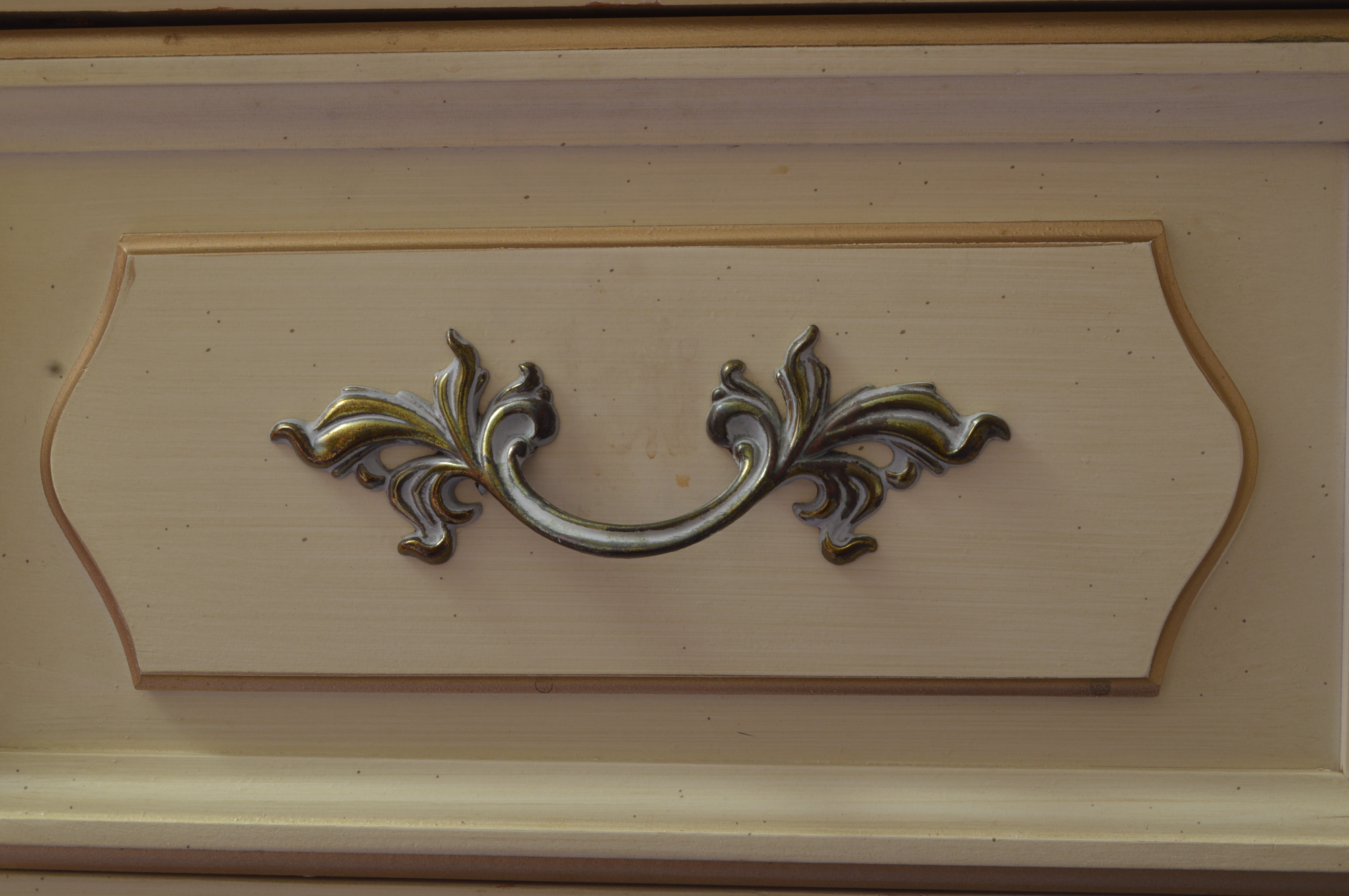 French Provincial Dresser with Standing Mirror