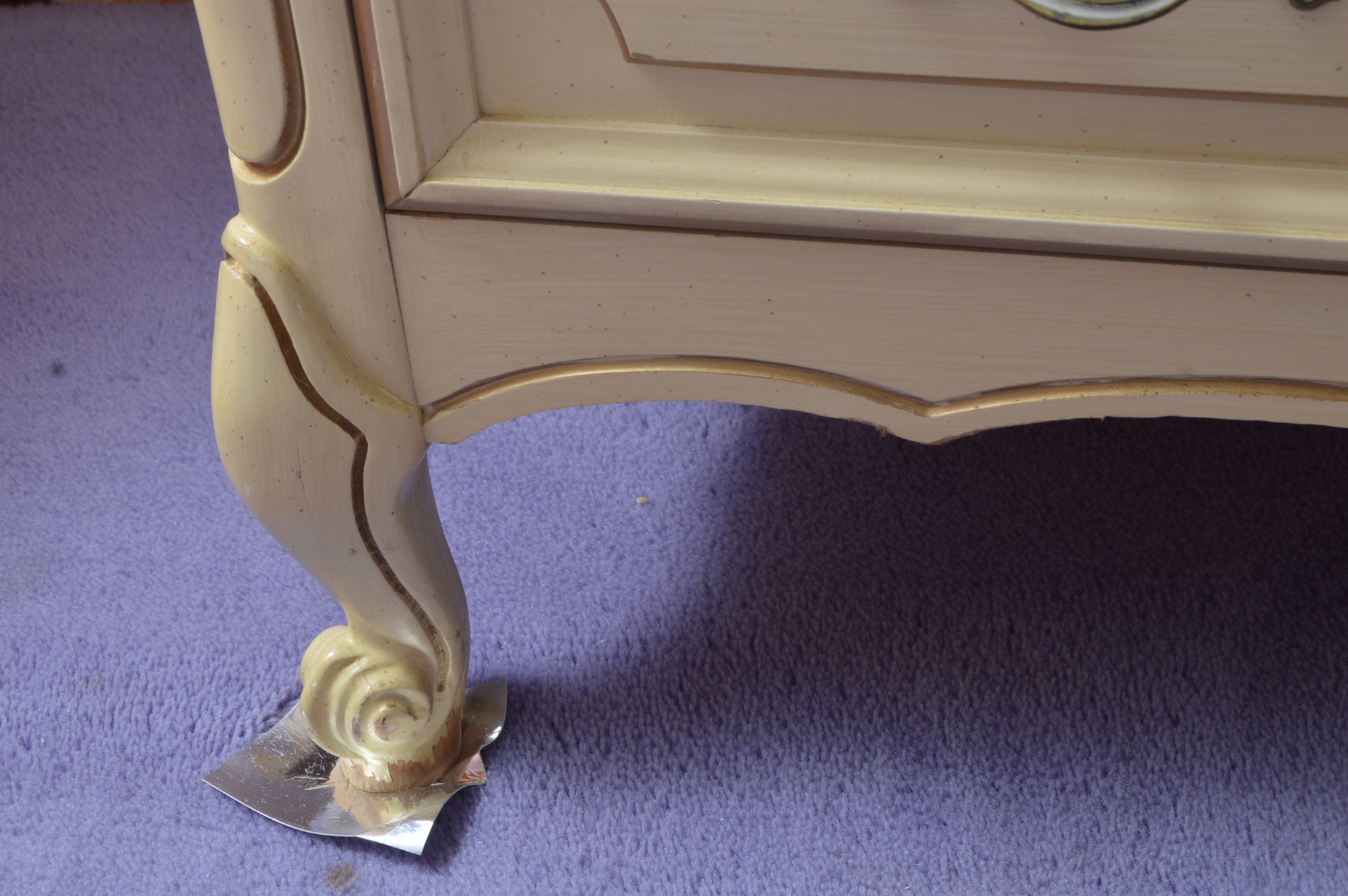 French Provincial Dresser with Standing Mirror