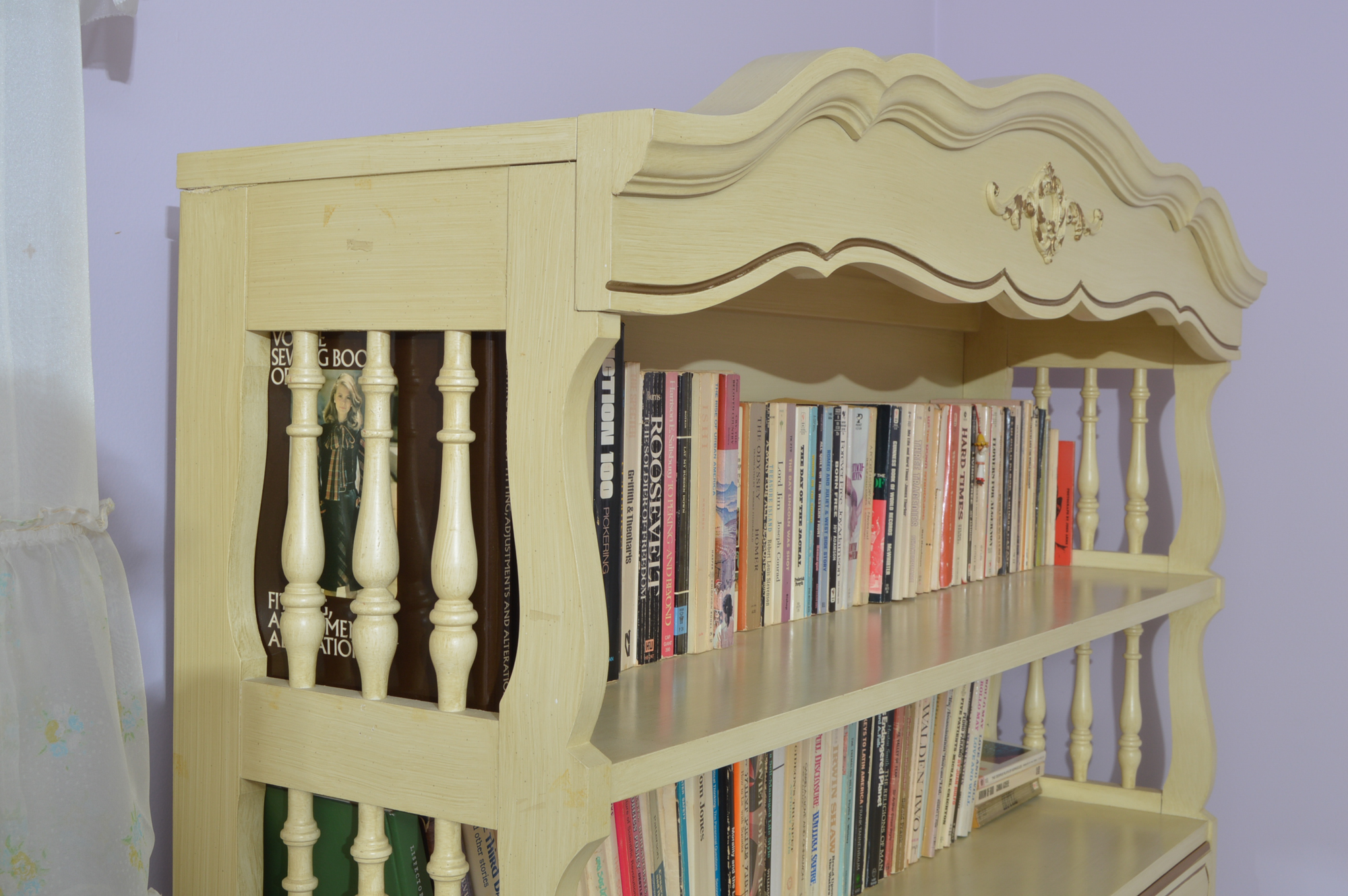 French Provincial Desk with Hutch and Chair