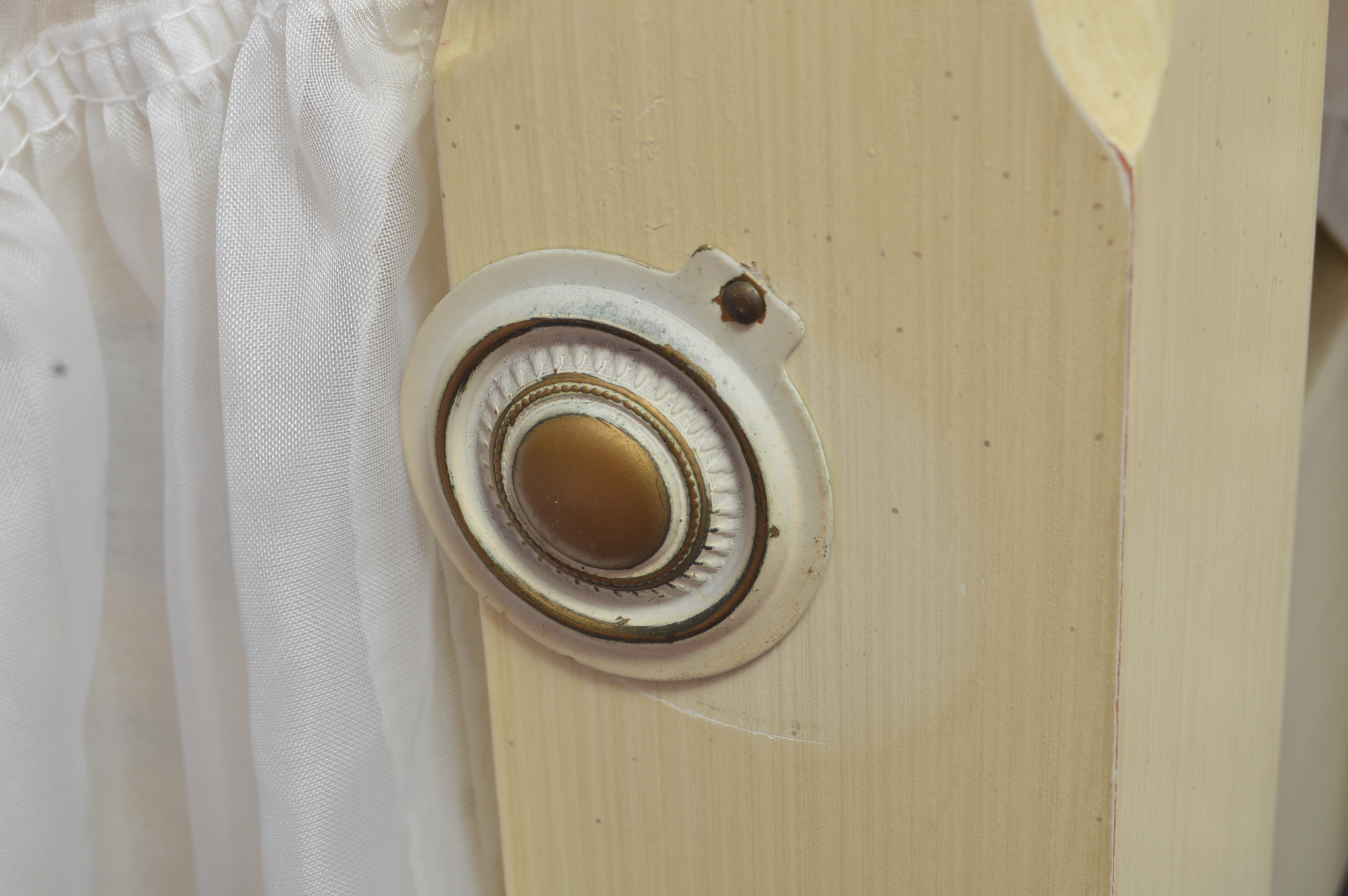 French Provincial Canopy Bed with Matching Nightstand