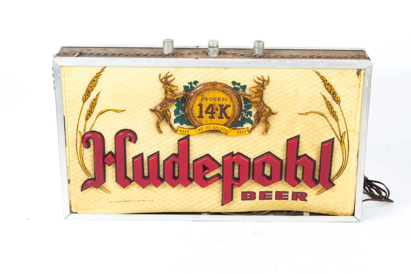 Vintage Hudepohl Light Up Beer Sign