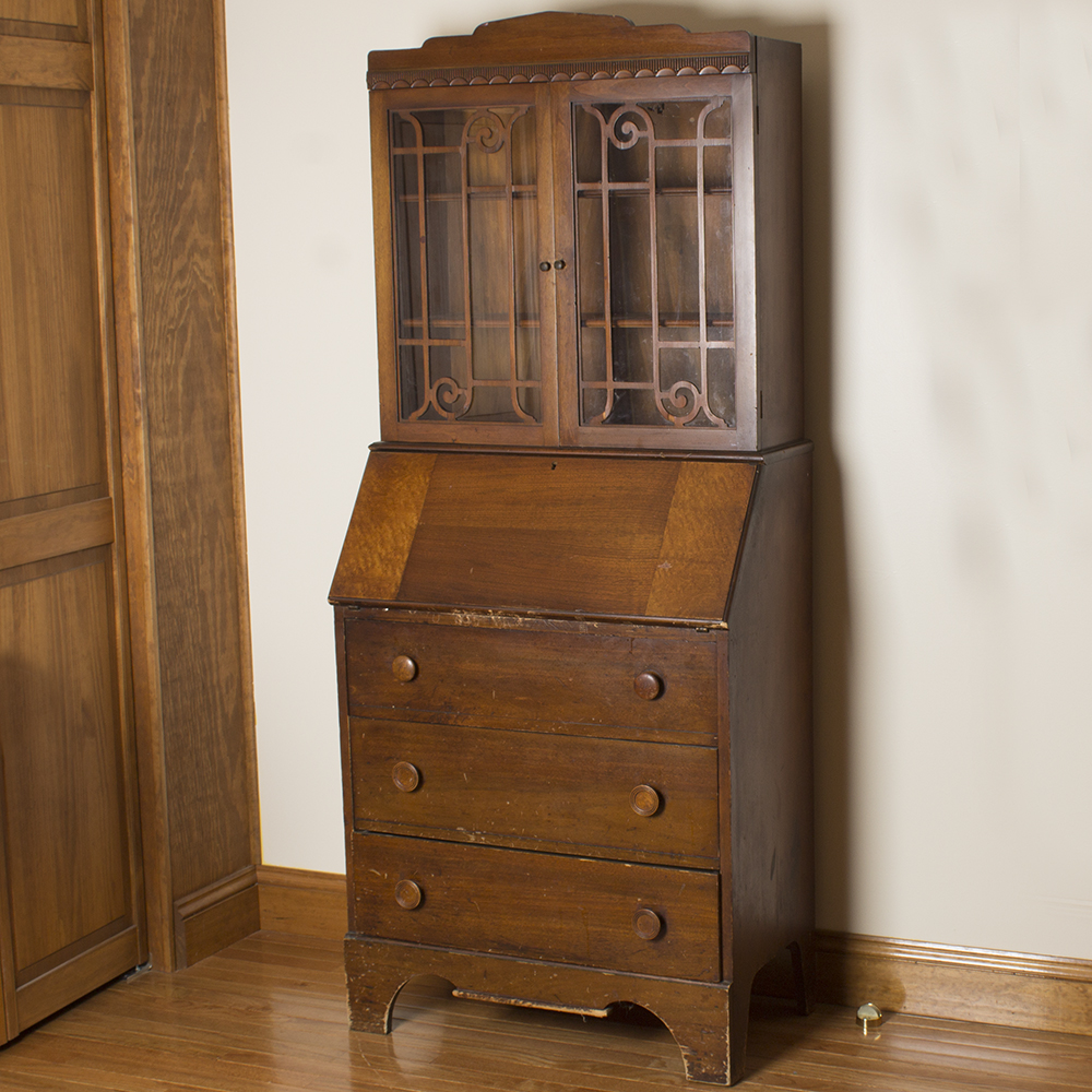 Vintage Mahogany Secretary Desk
