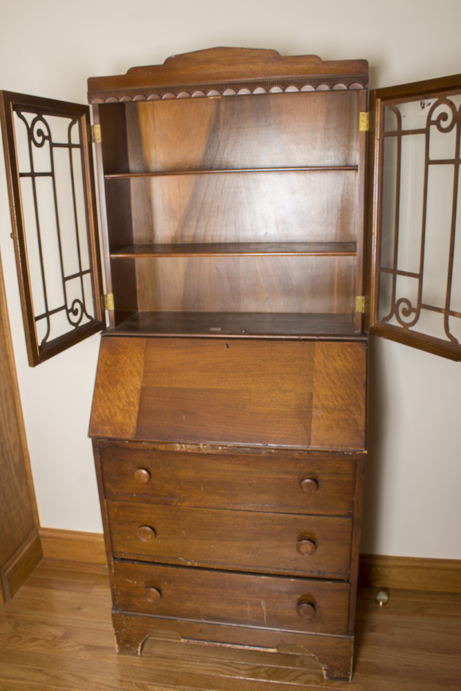 Vintage Mahogany Secretary Desk