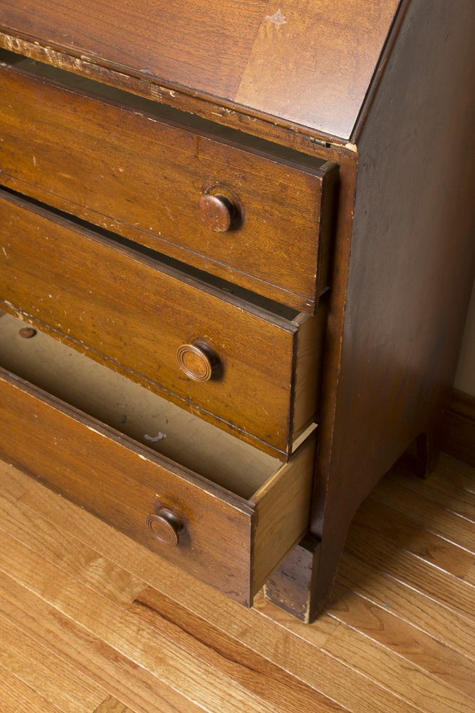 Vintage Mahogany Secretary Desk