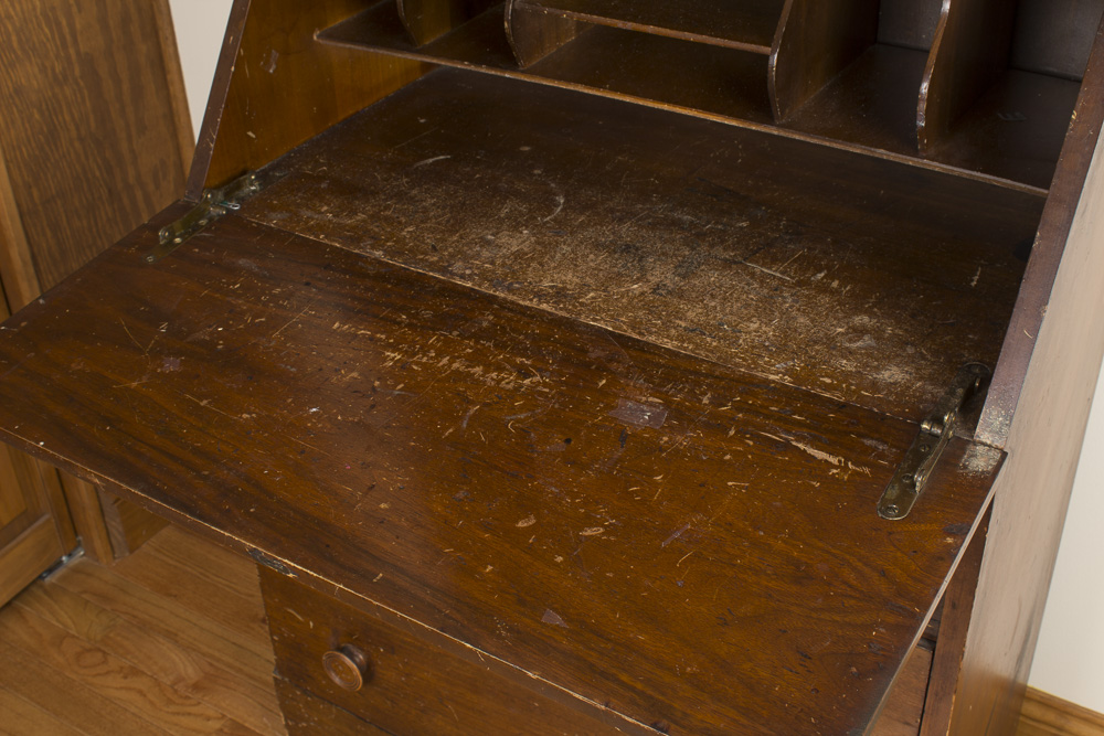 Vintage Mahogany Secretary Desk