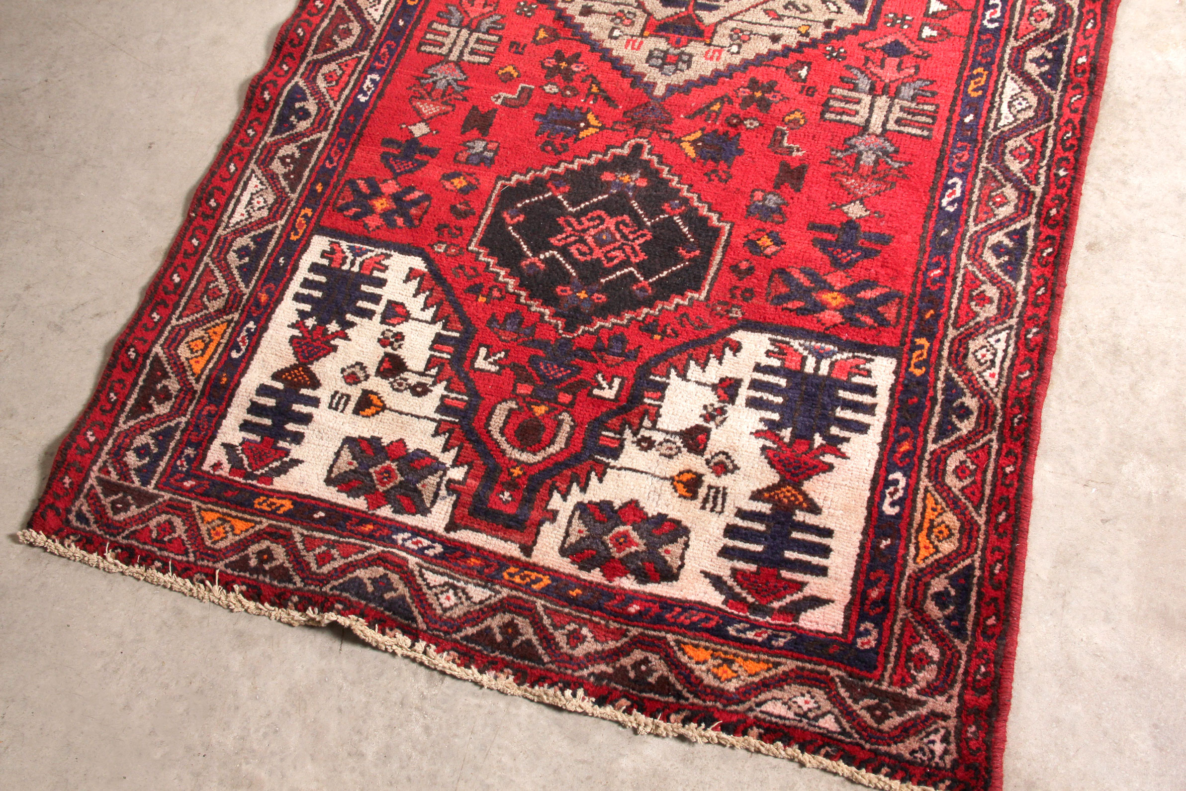 Persian Hand-Knotted Hamadan Area Rug
