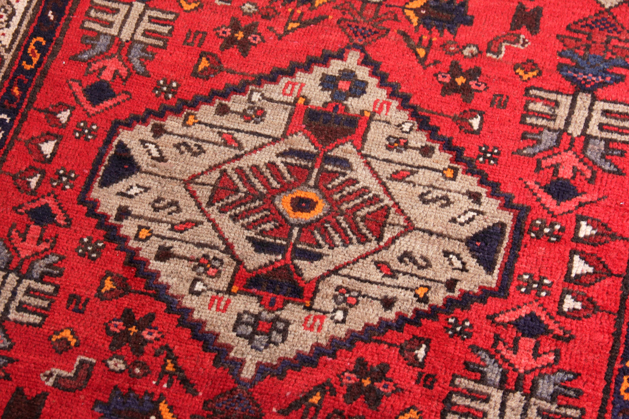Persian Hand-Knotted Hamadan Area Rug