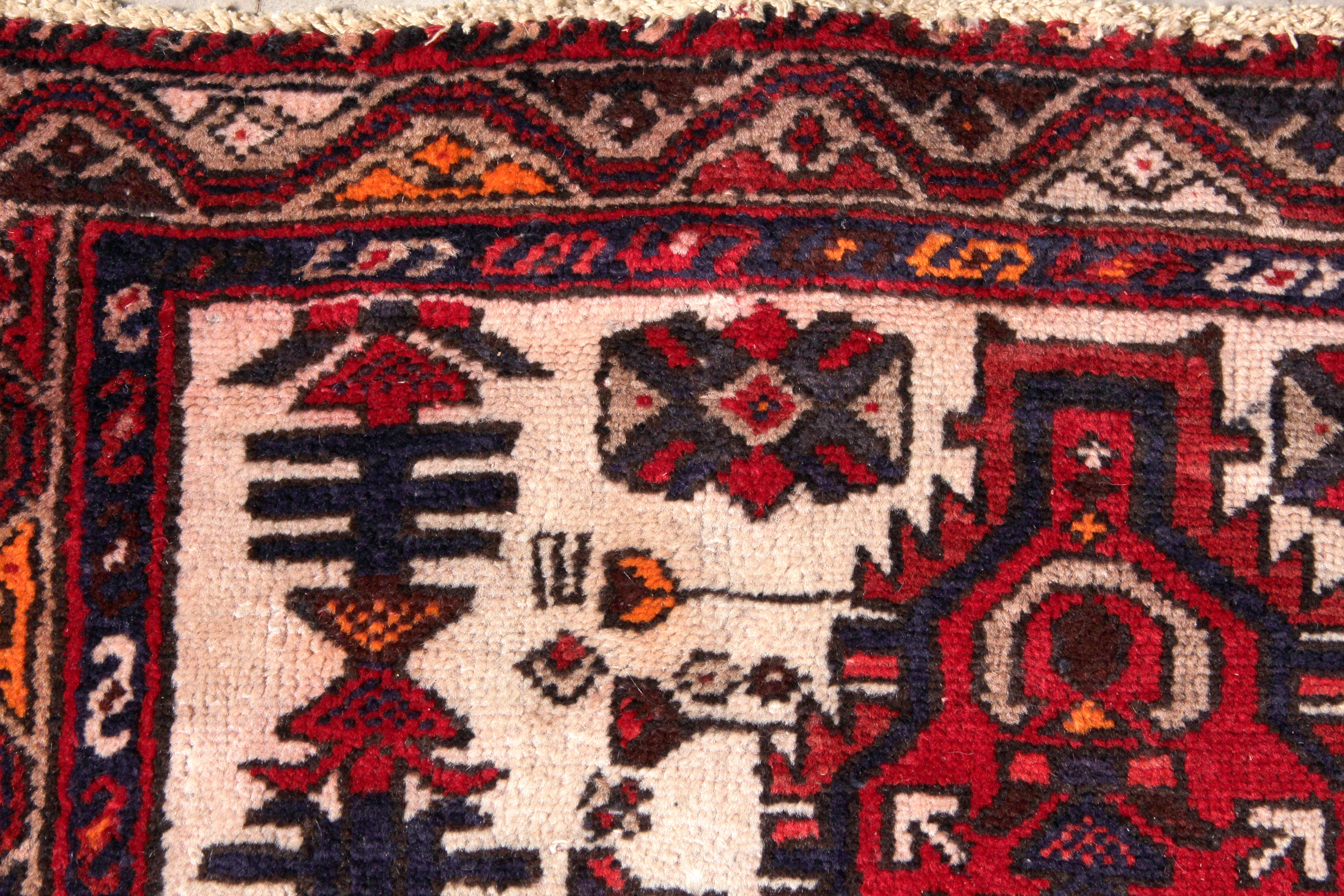 Persian Hand-Knotted Hamadan Area Rug