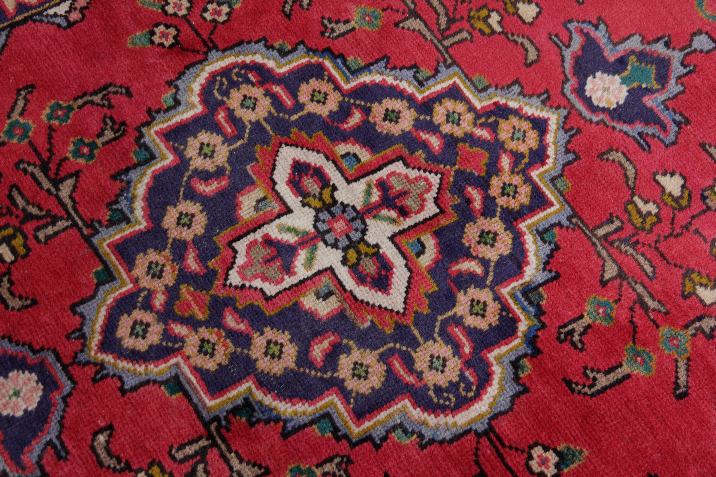 Vintage Persian Tabatabai Tabriz Accent Rug