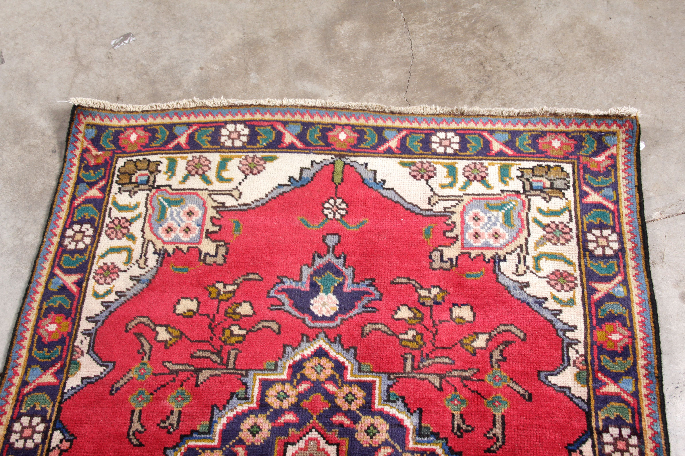 Vintage Persian Tabatabai Tabriz Accent Rug