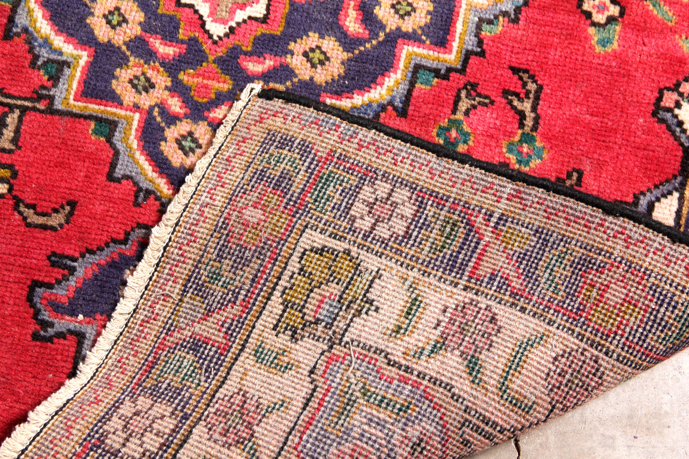 Vintage Persian Tabatabai Tabriz Accent Rug