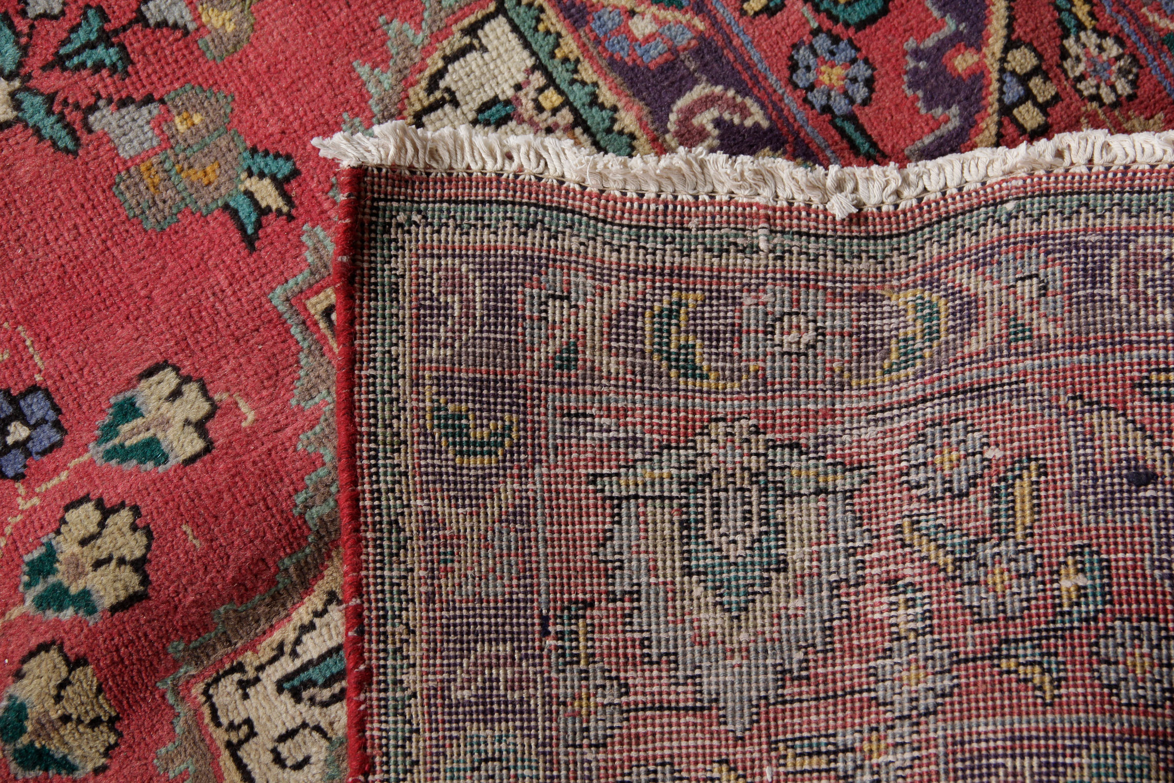 Vintage Hand-Knotted Persian Tabatabai Tabriz Rug