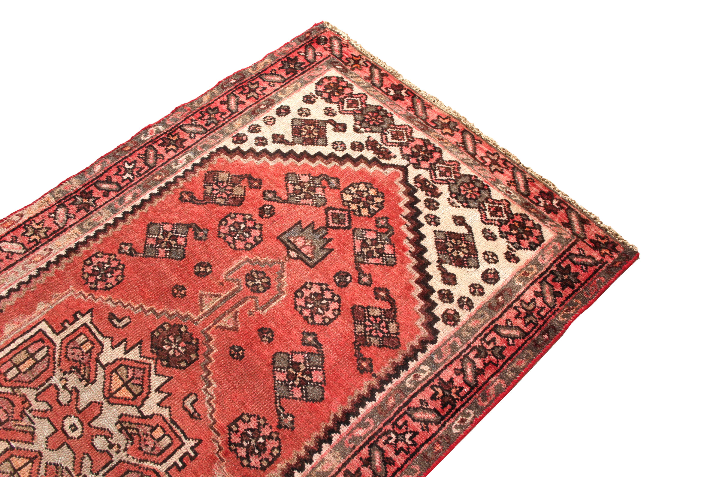 Vintage Hand Knotted Persian Serapi Bijar Rug