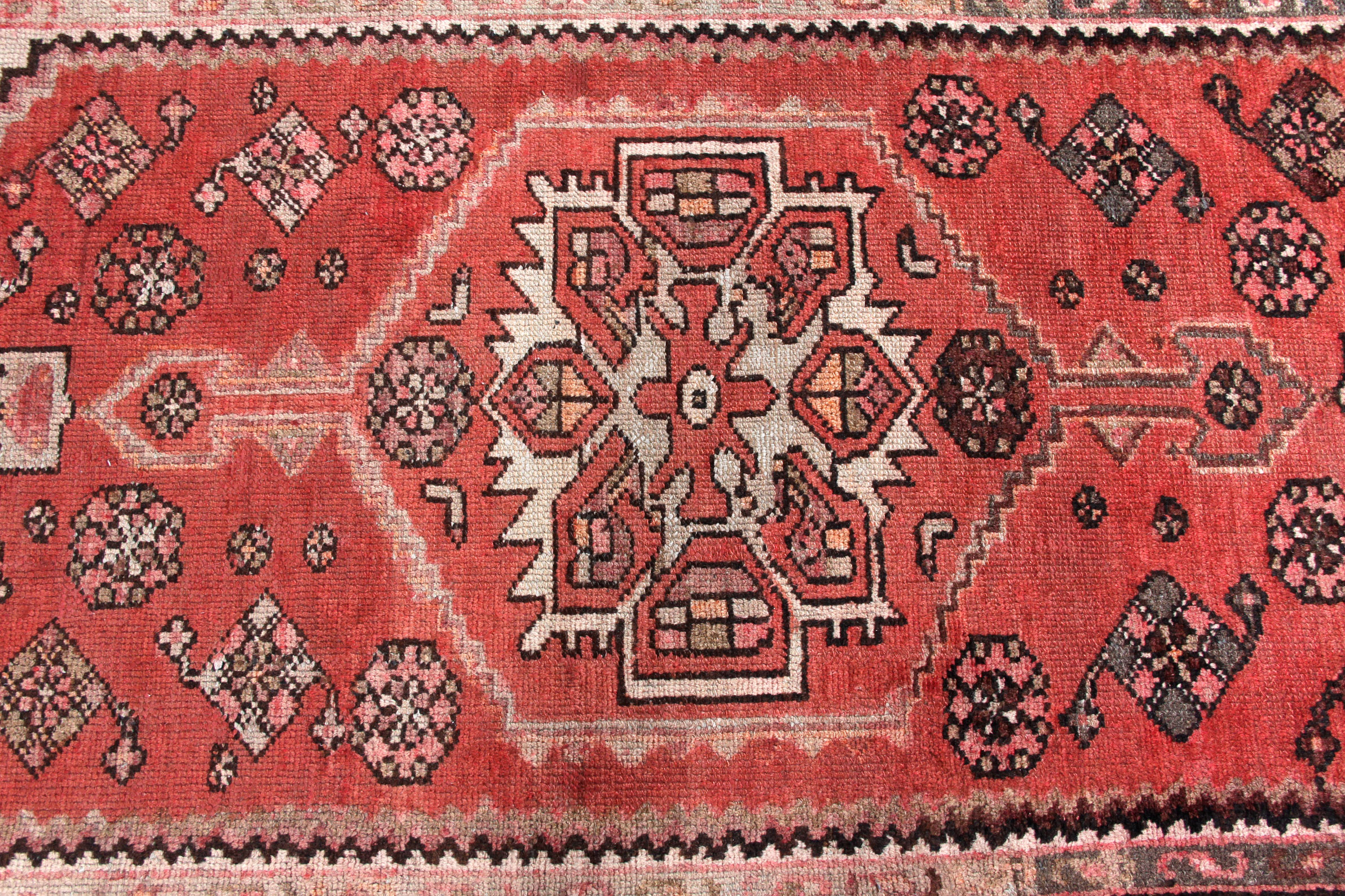 Vintage Hand Knotted Persian Serapi Bijar Rug