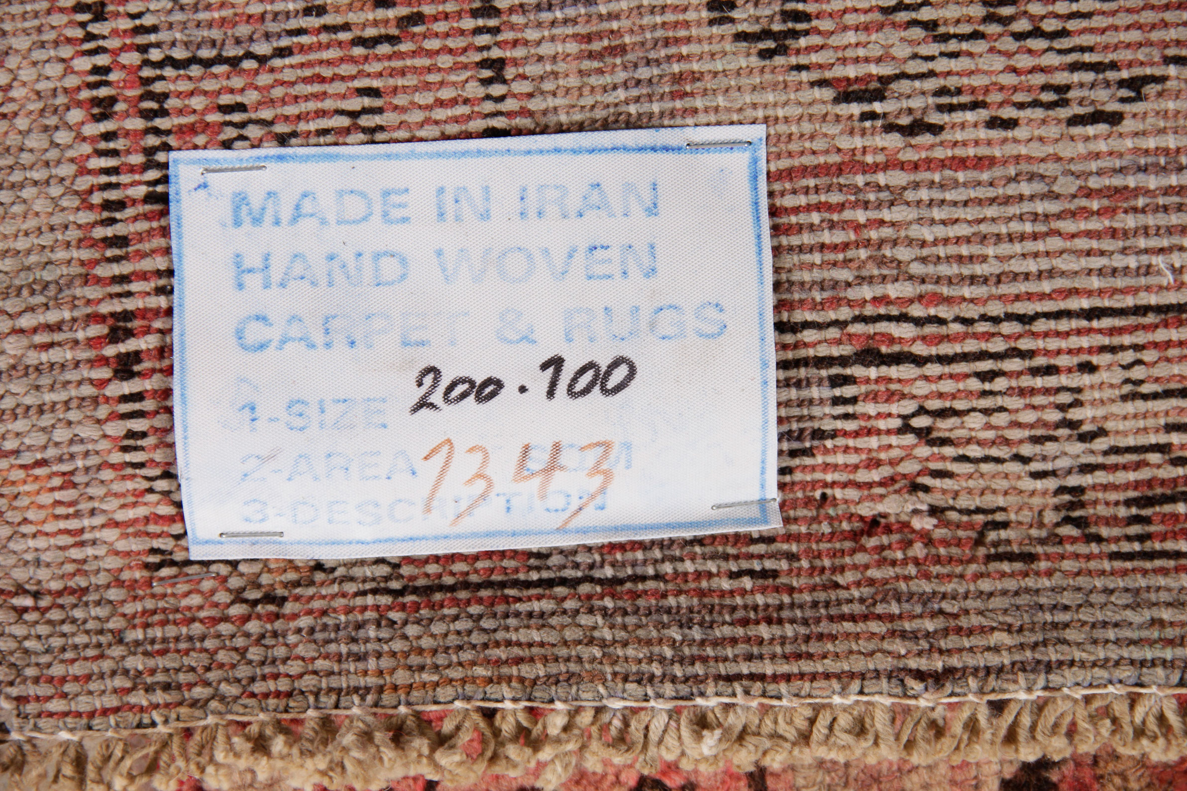 Vintage Hand Knotted Persian Serapi Bijar Rug