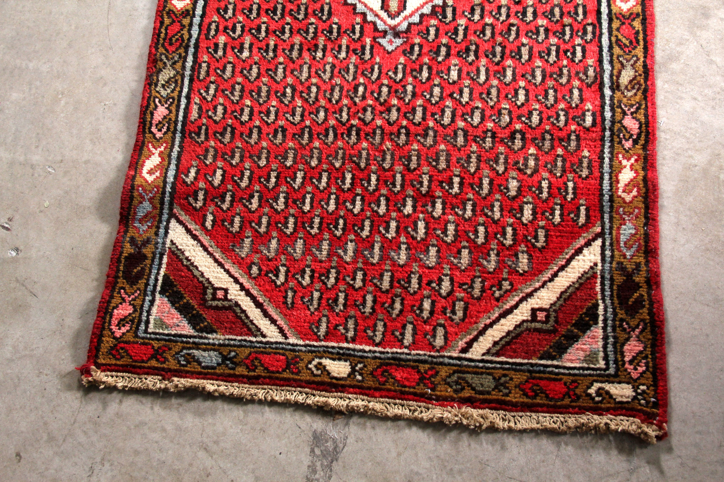 Vintage Persian Mir a Boteh Sarouk Runner