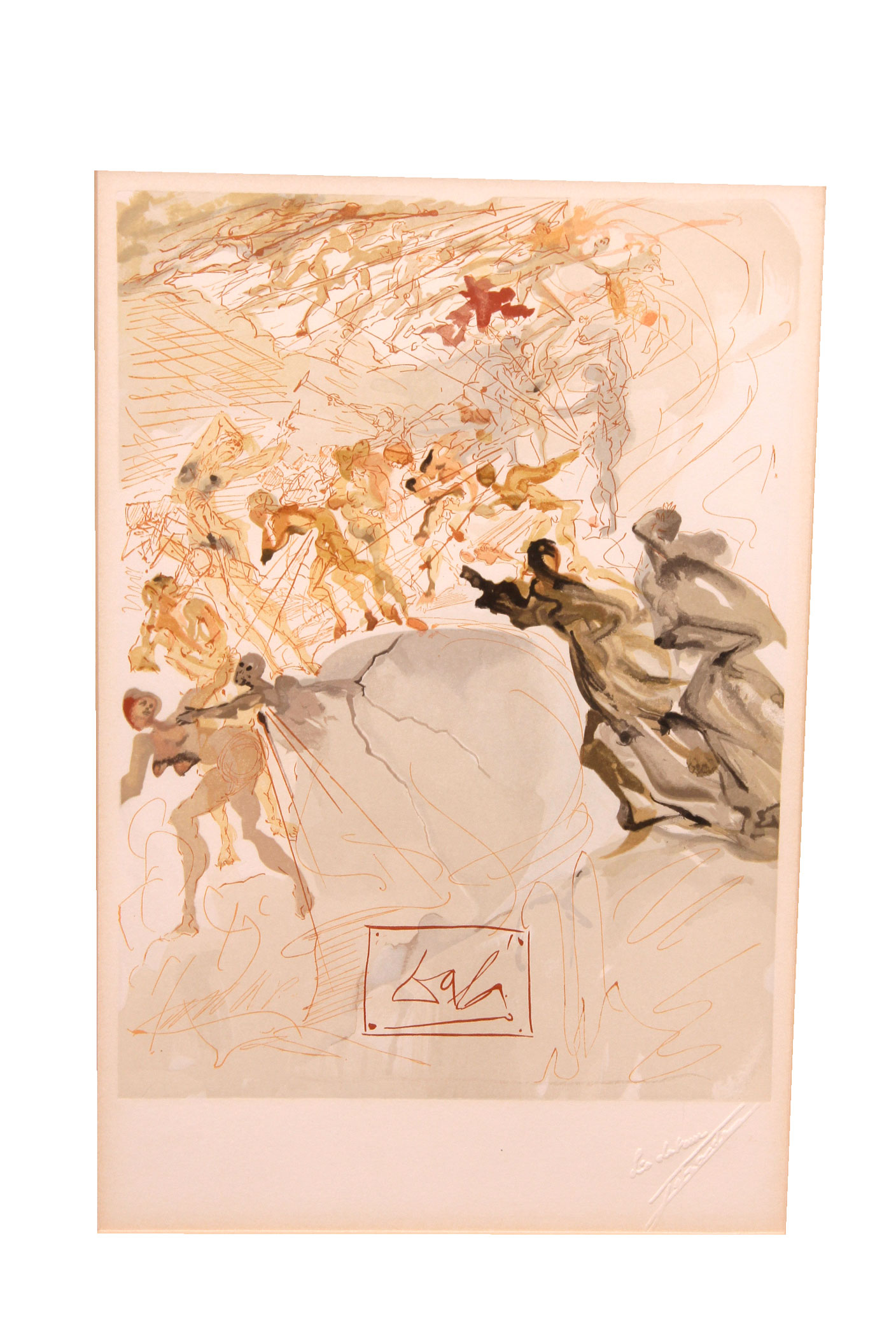 Wood Engraving "Purgatory 25" after Salvador Dali