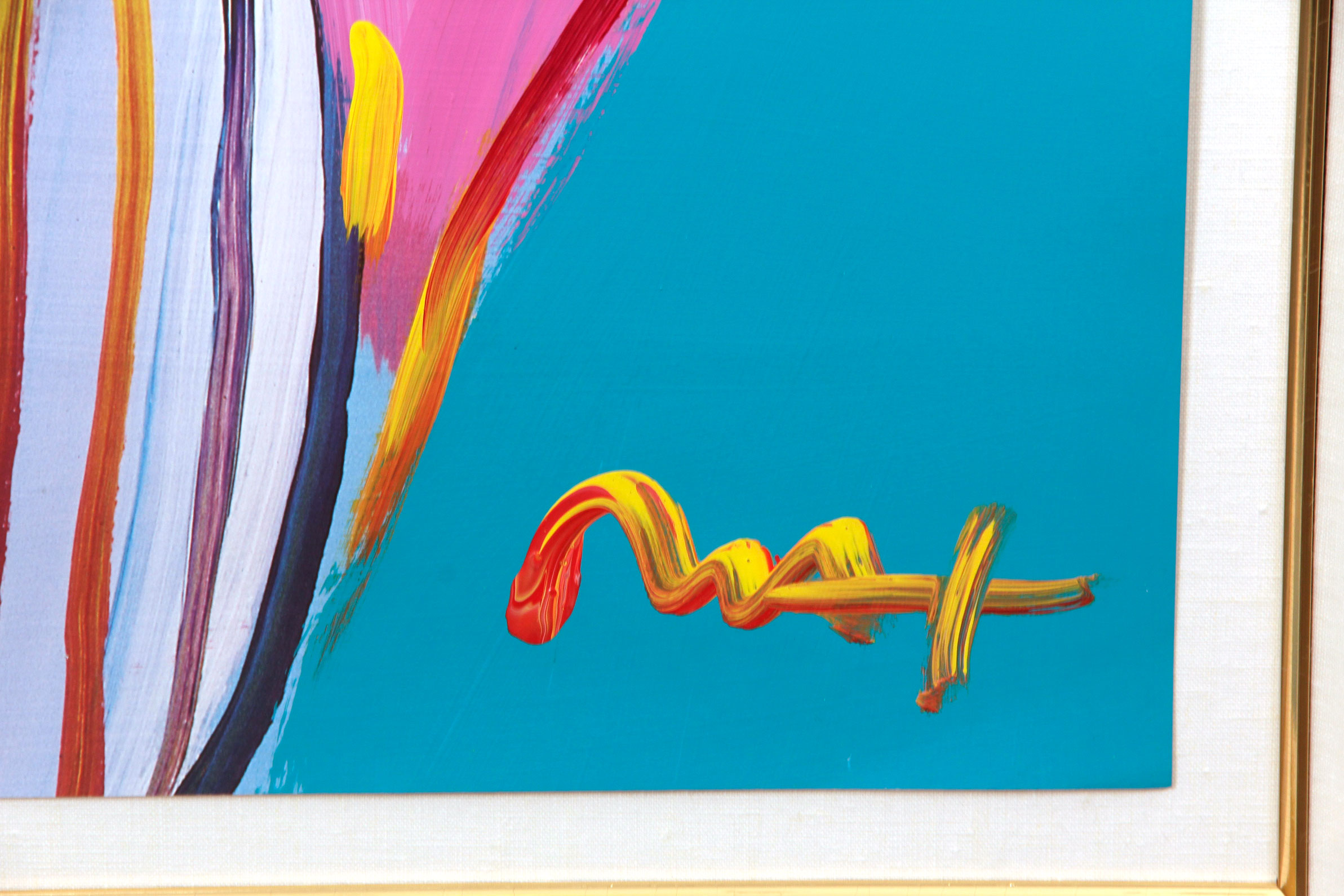 Peter Max Mixed Media Work "Angel With Heart"