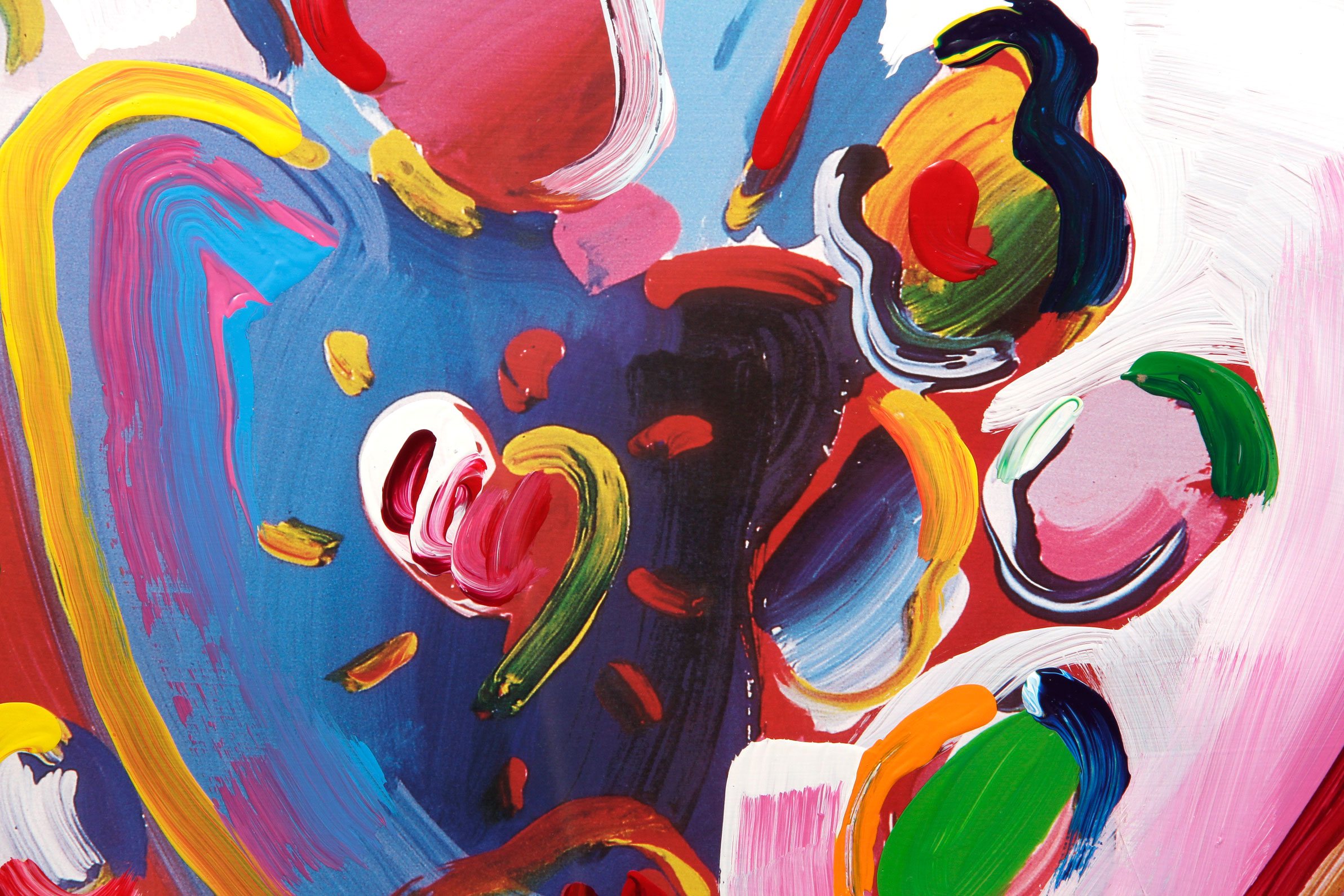 Peter Max Mixed Media Work "Angel With Heart"