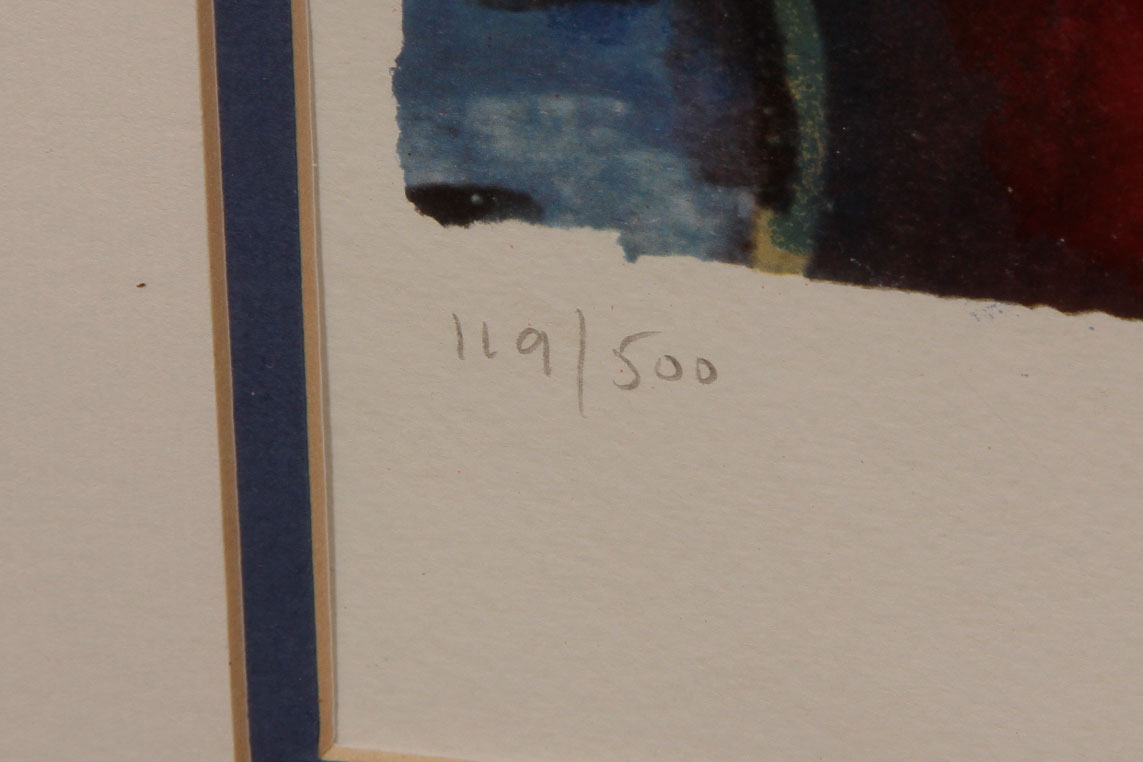 Limited Edition "View of Paris " Offset Lithograph After Marc Chagall