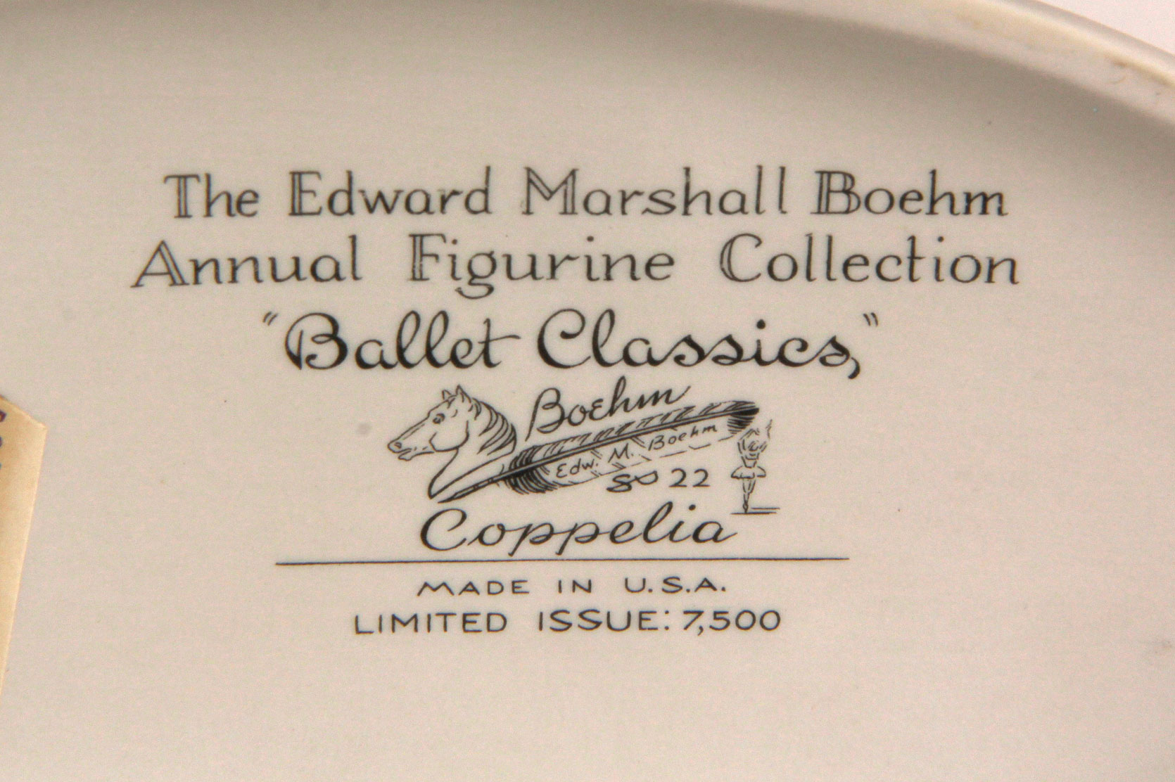 Boehm Bisque Porcelain "Coppelia" Figurine