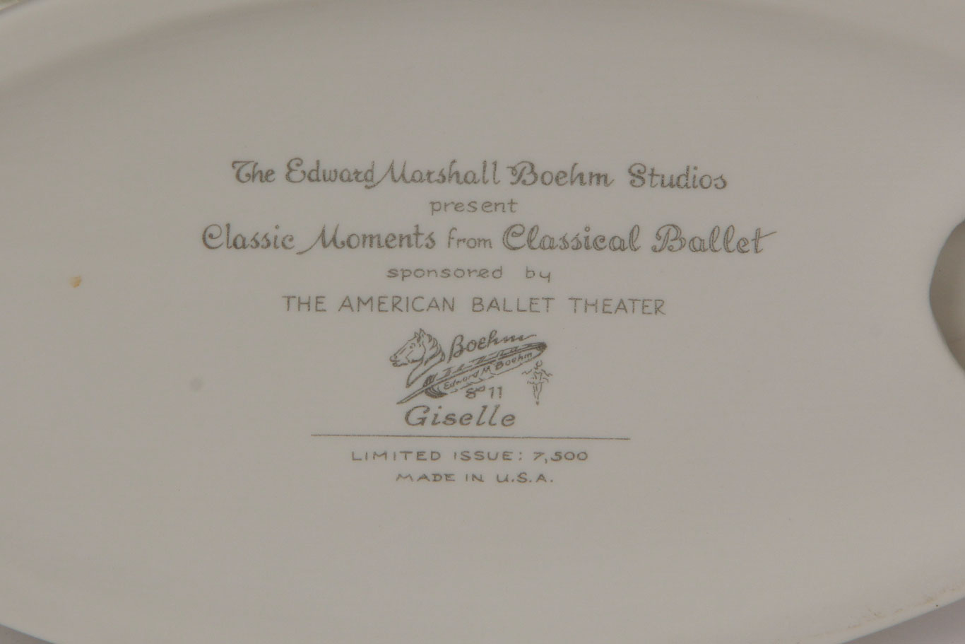 Boehm Bisque Porcelain "Giselle" Figurine