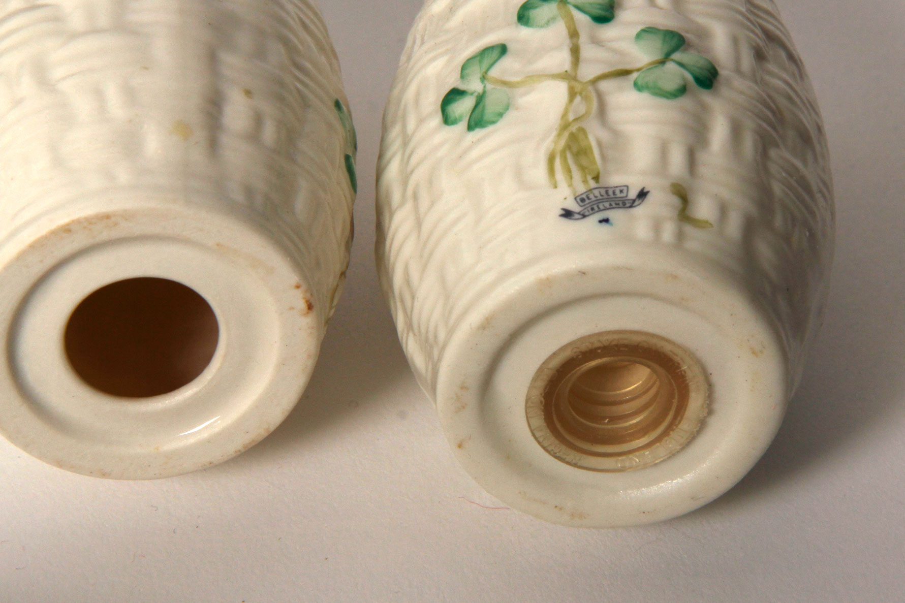 Collection of Belleek Shamrock Tableware