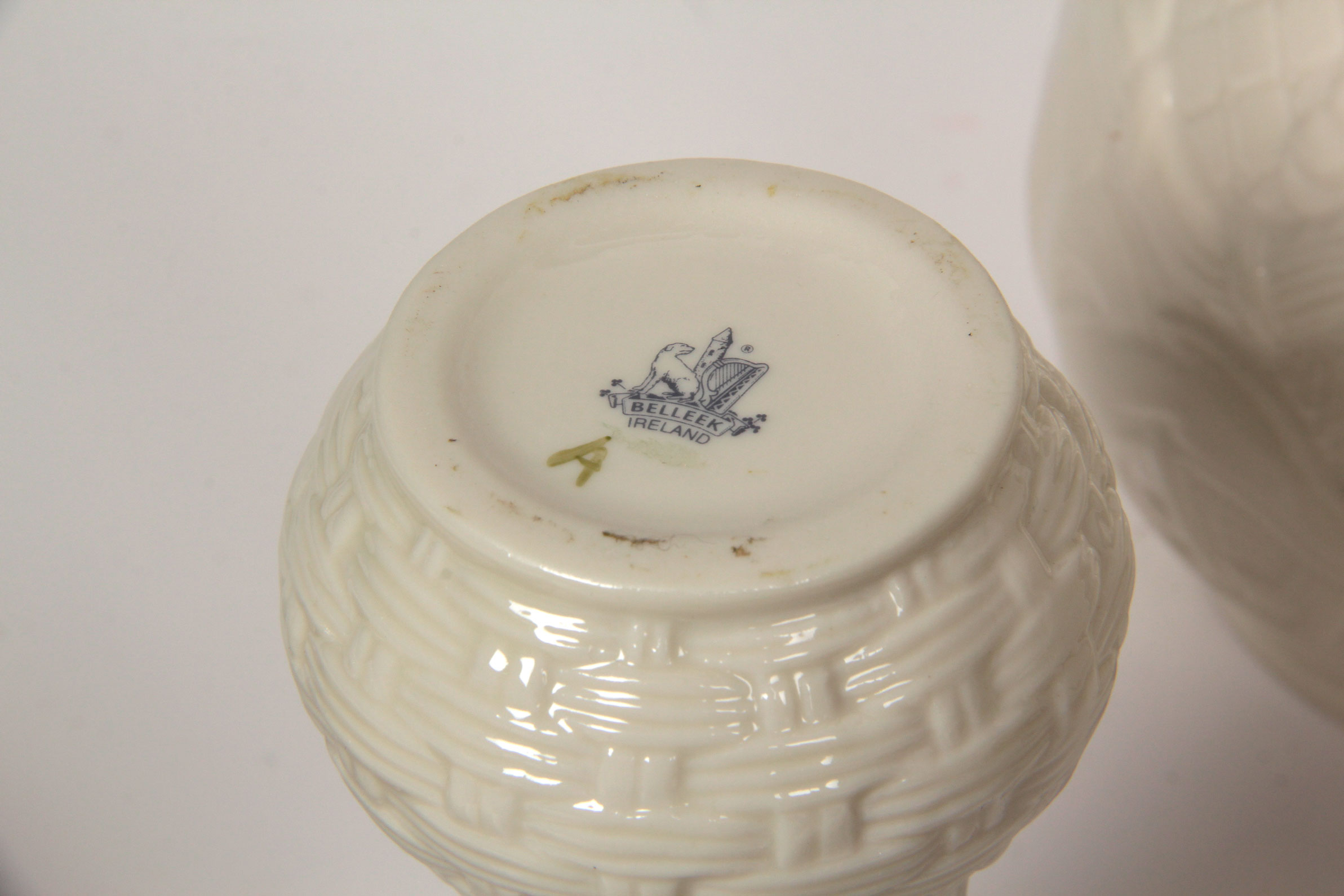 Collection of Belleek Shamrock Tableware