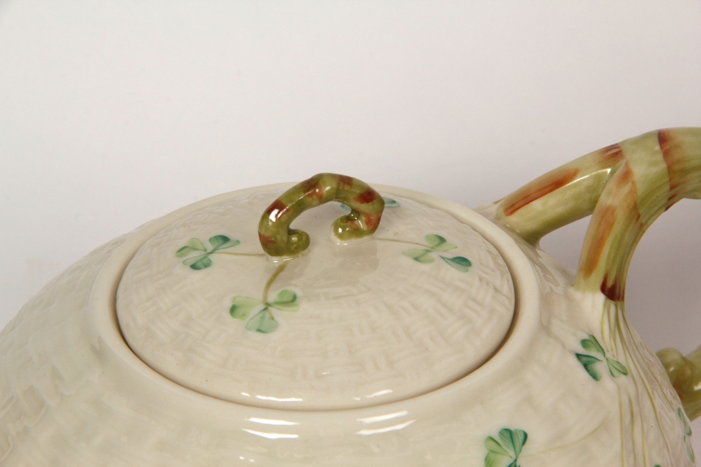 Collection of Belleek Shamrock Tableware